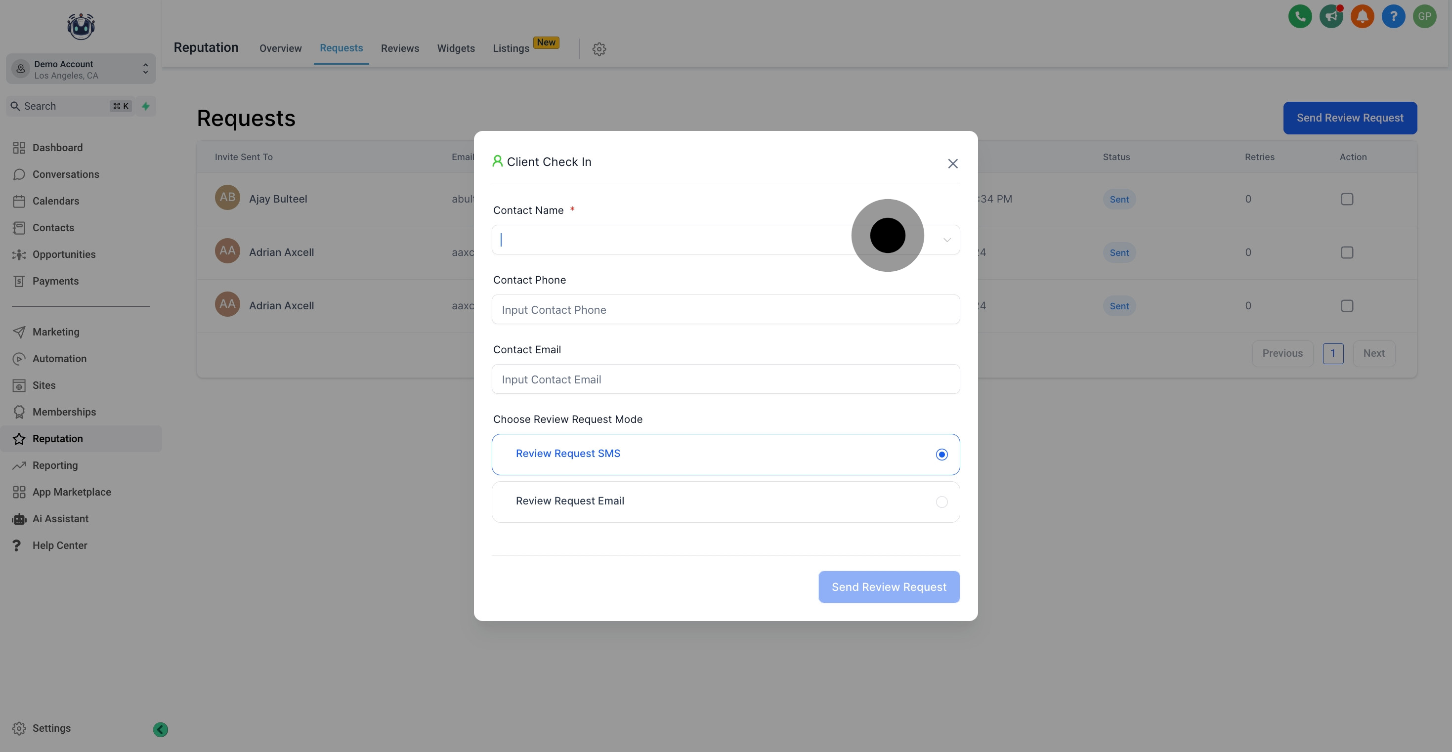 4 Then, click on the element.