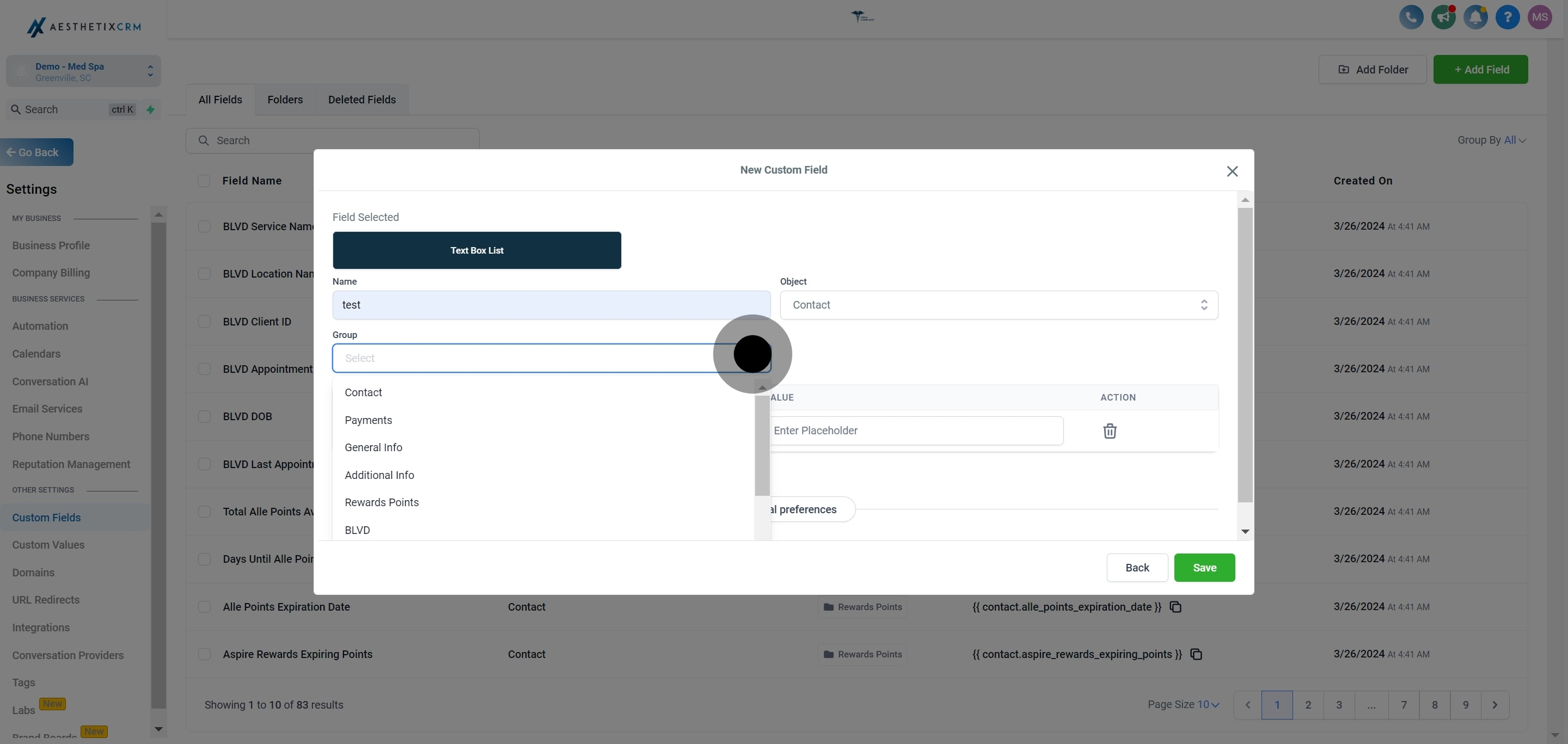 8 Click on "Select".