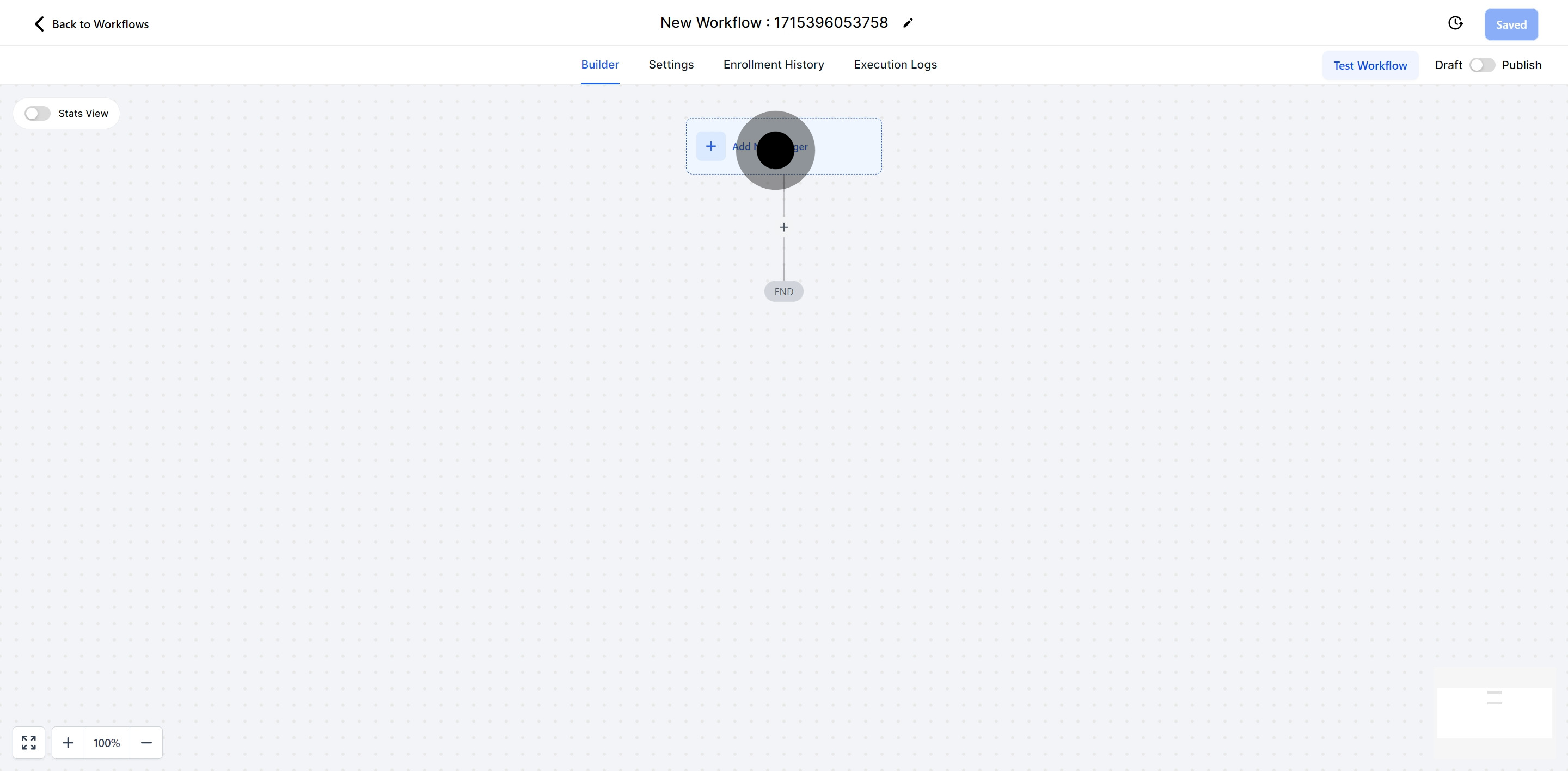 4 Click on "Add New Trigger".