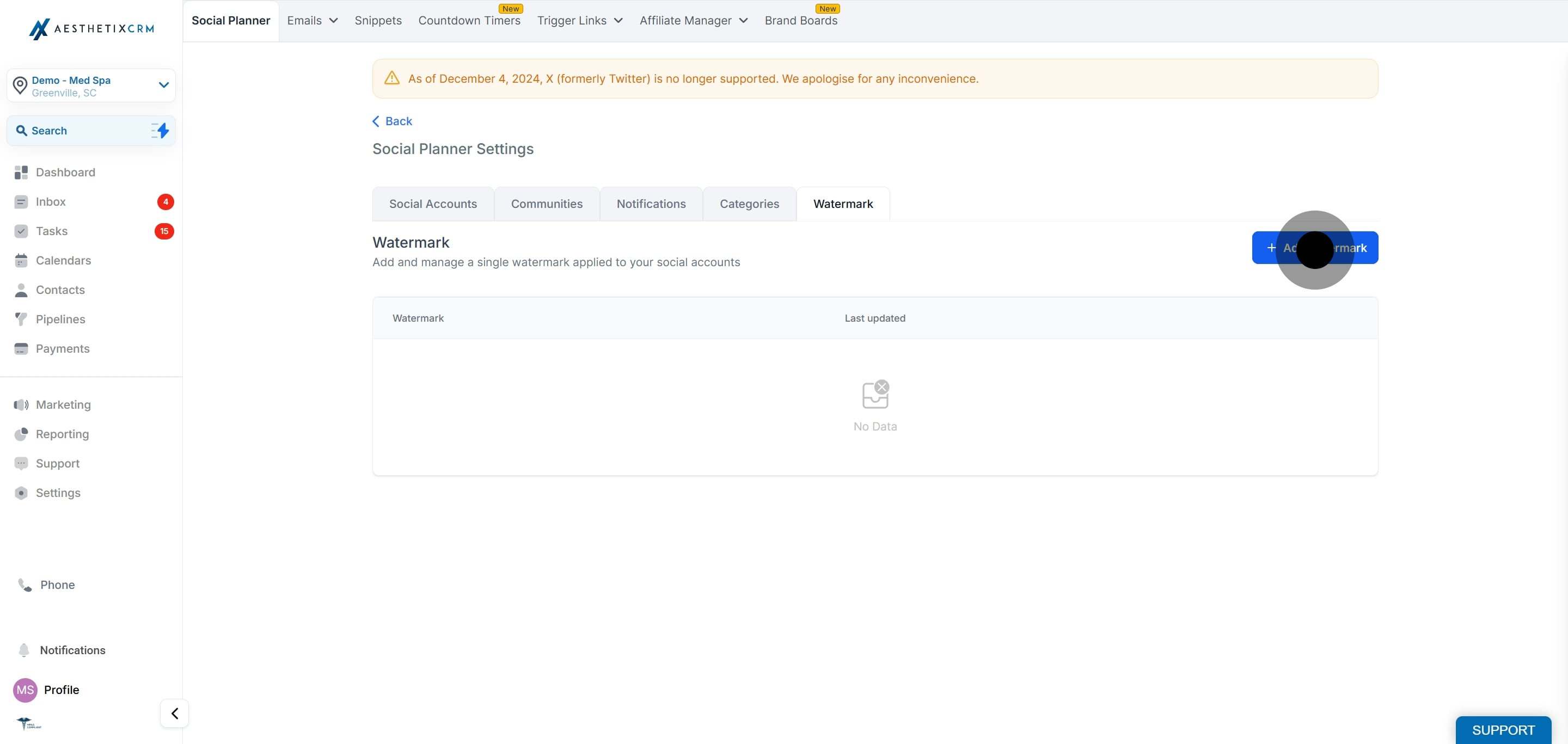 5 Click on "Add watermark".