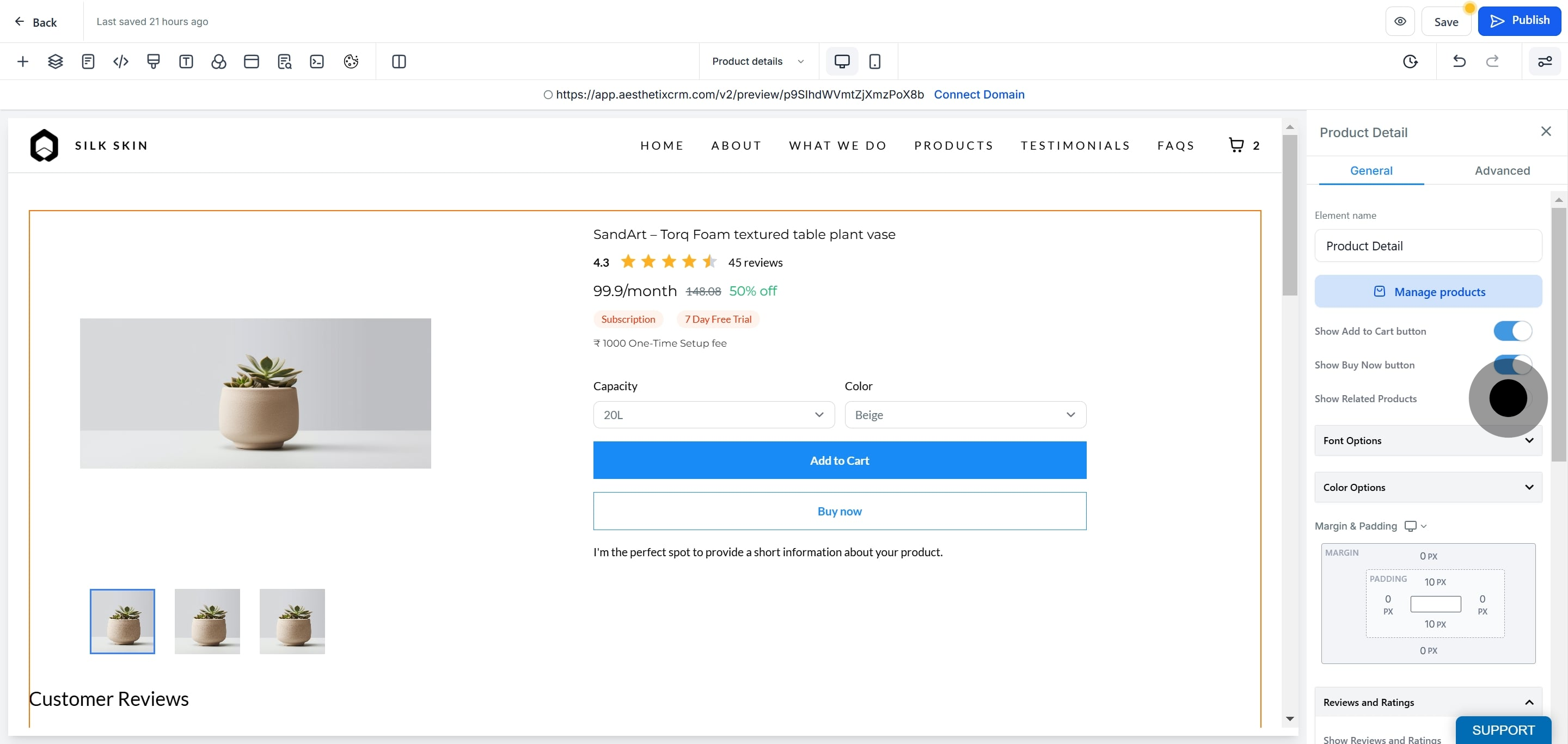 Enable the "Show Related Products" toggle to display similar items.