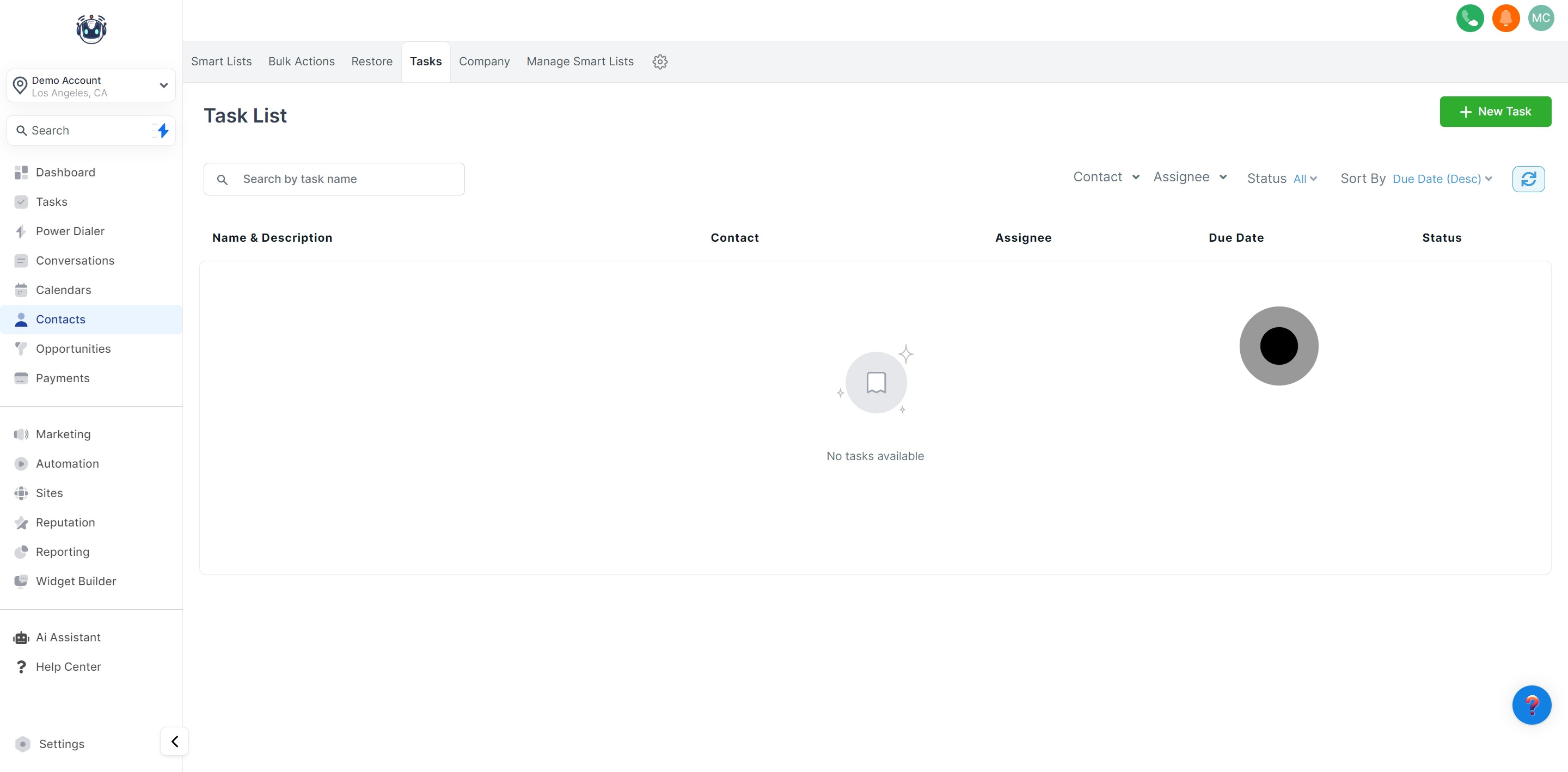 7 Click on "Due Date".