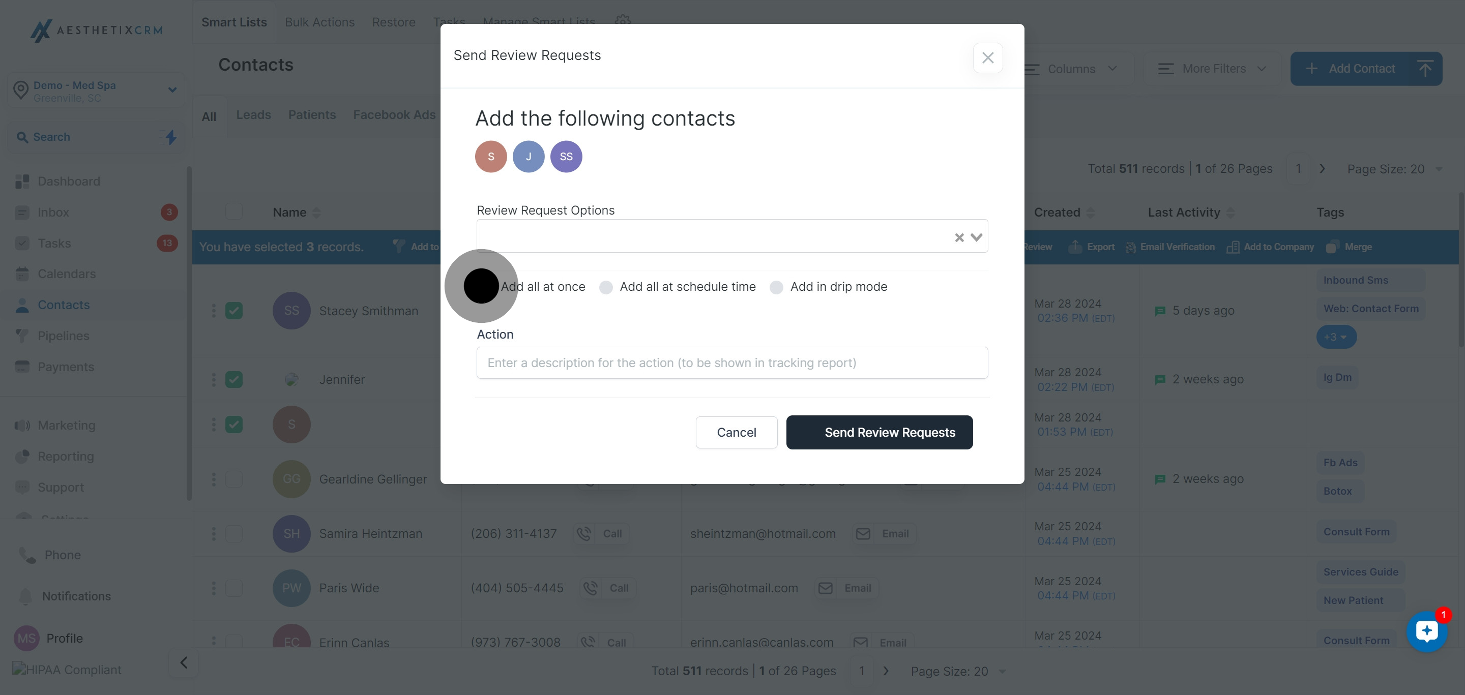 7 Next up, click on "Action".