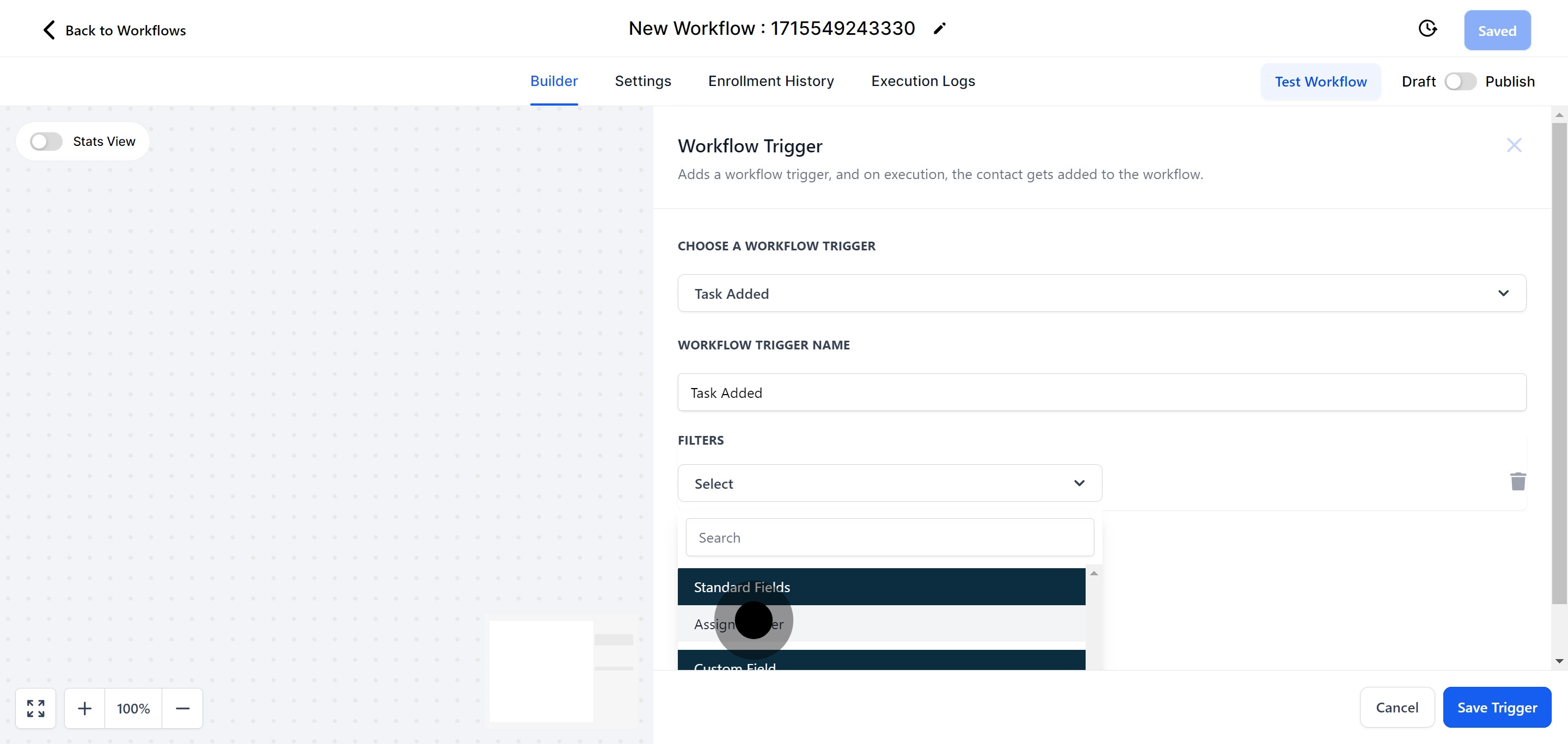 7 Click on "Assigned User".