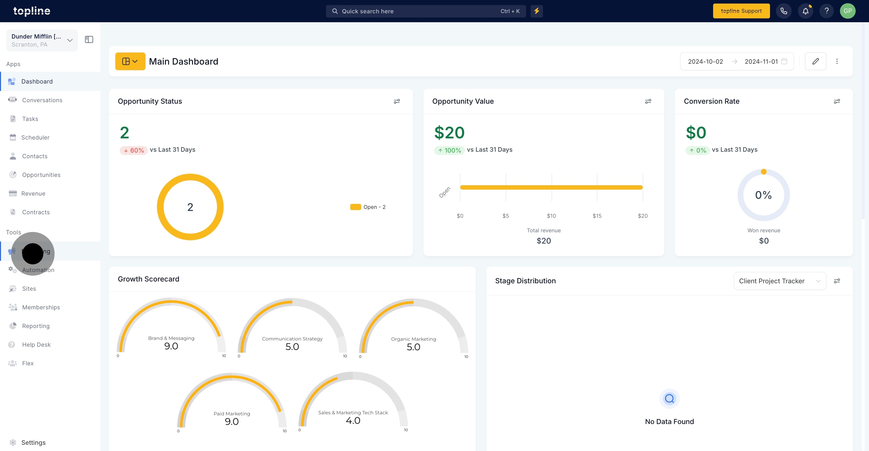 1 Click on the element.