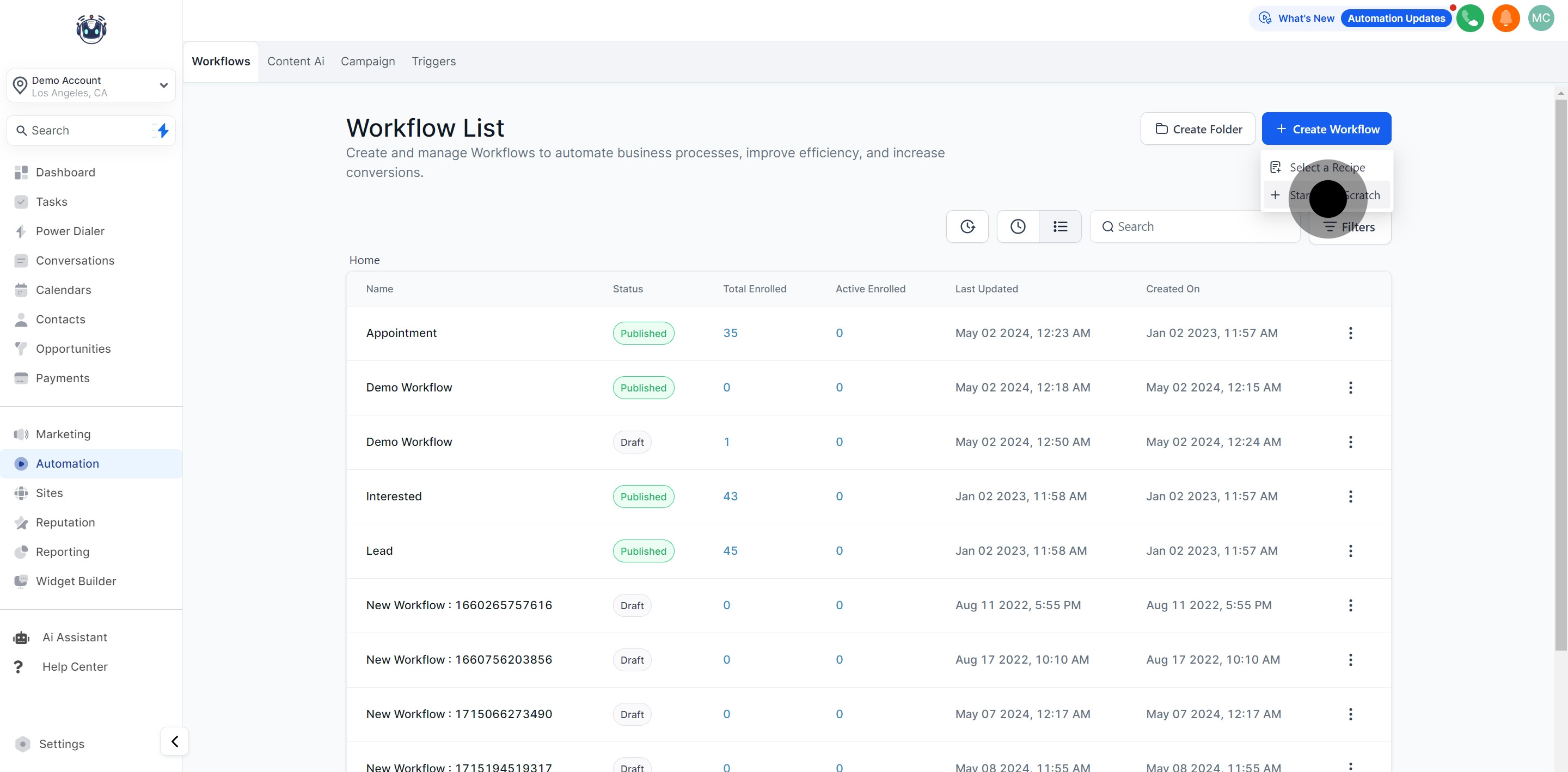 3 Click on "Start from Scratch".