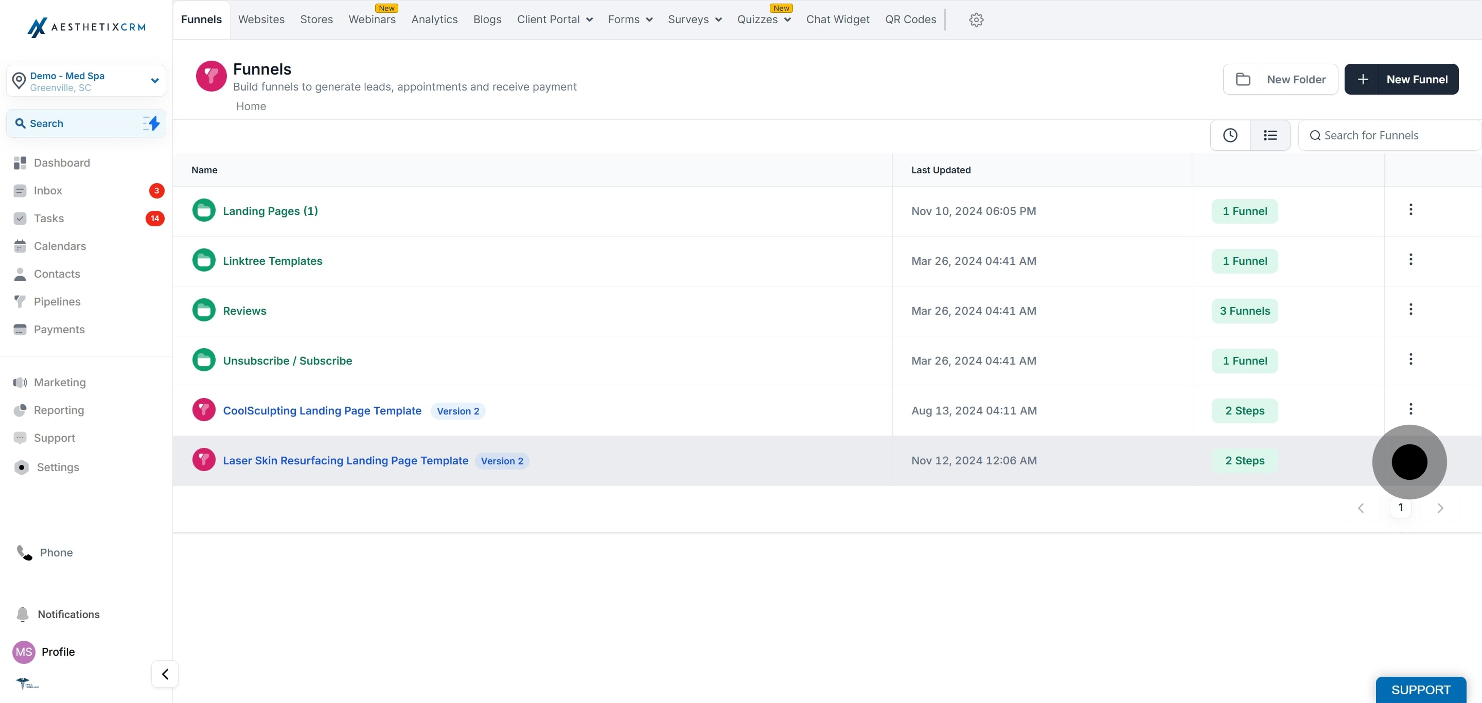 3 Click on the element.