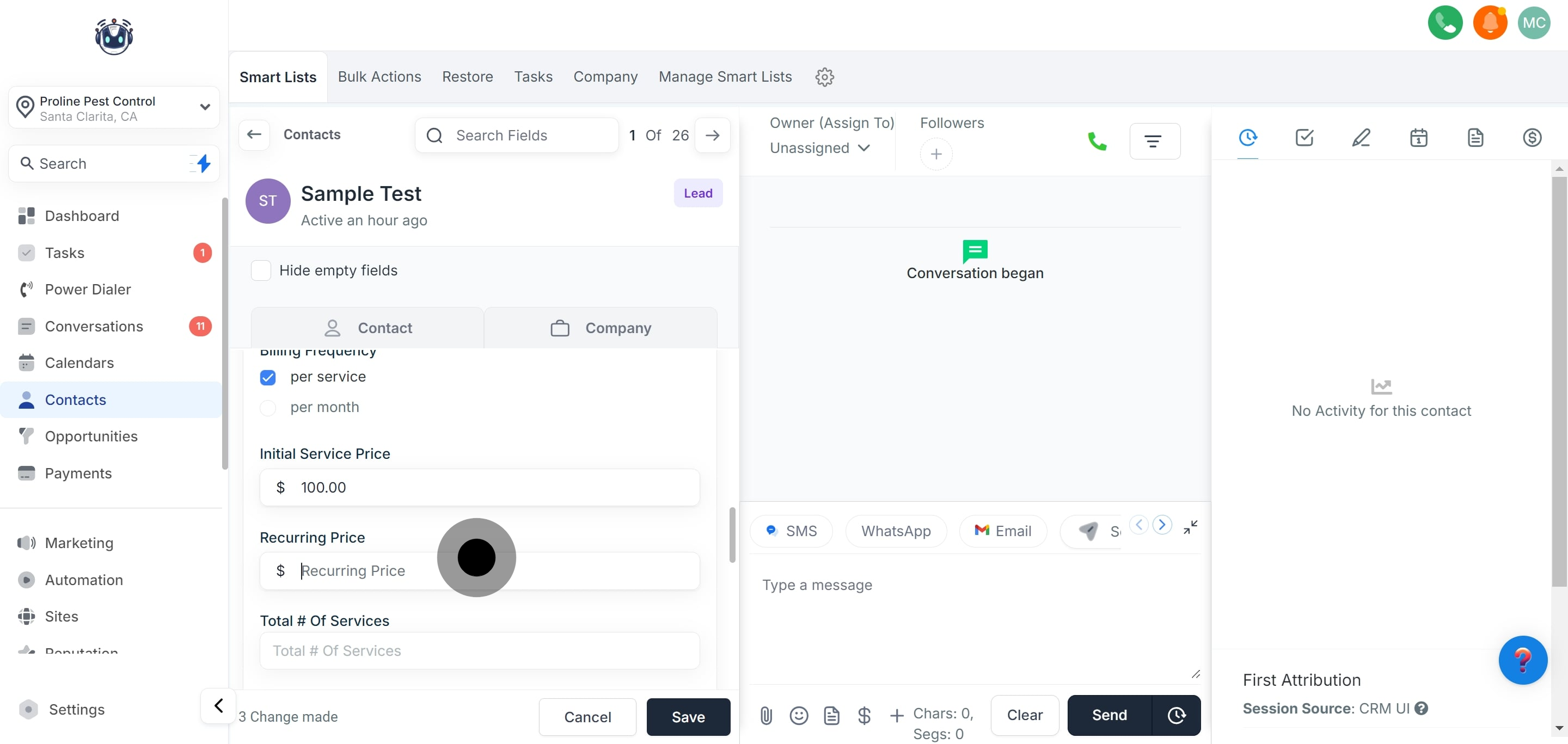 8 Next up, click on the element.
