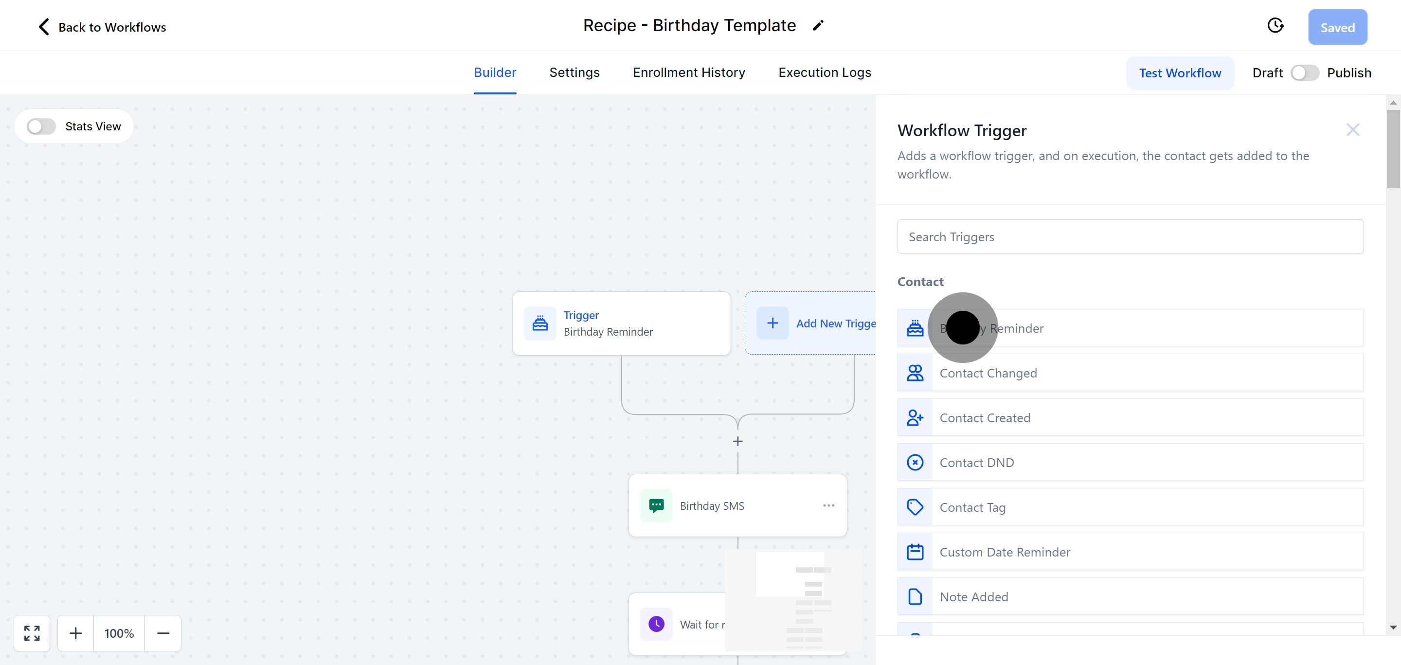 6 Now, click on "Birthday reminder".