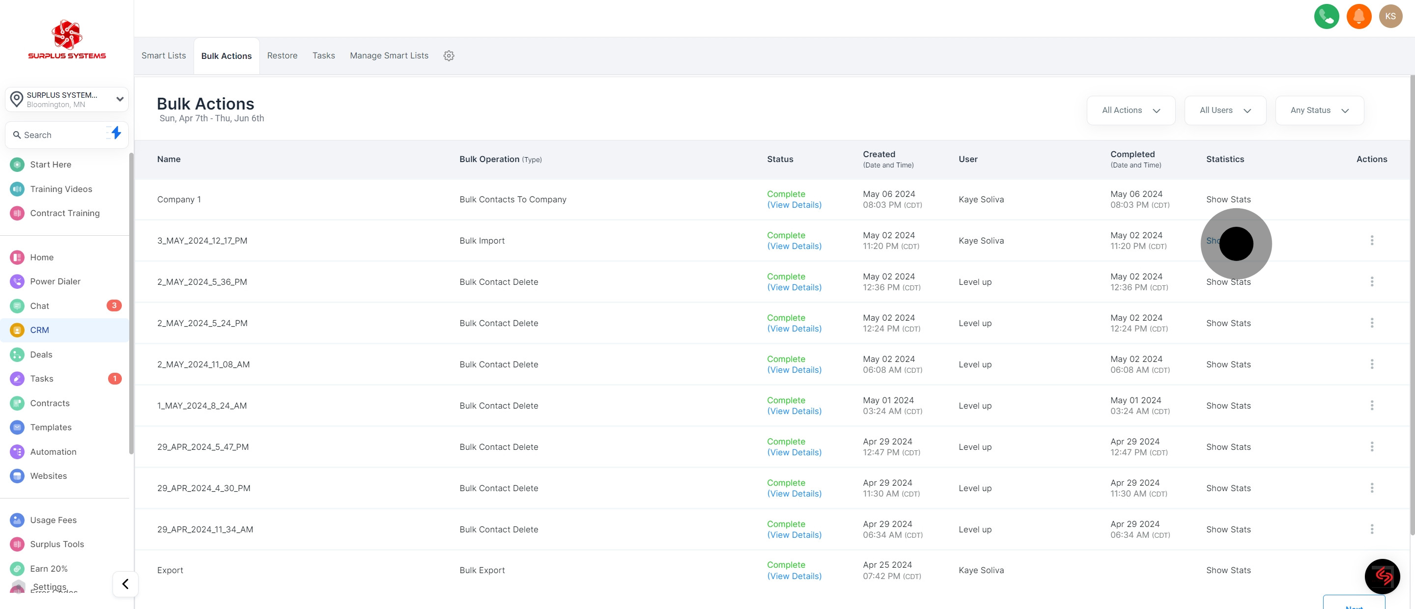 3 Afterwards, click on "Show Stats".