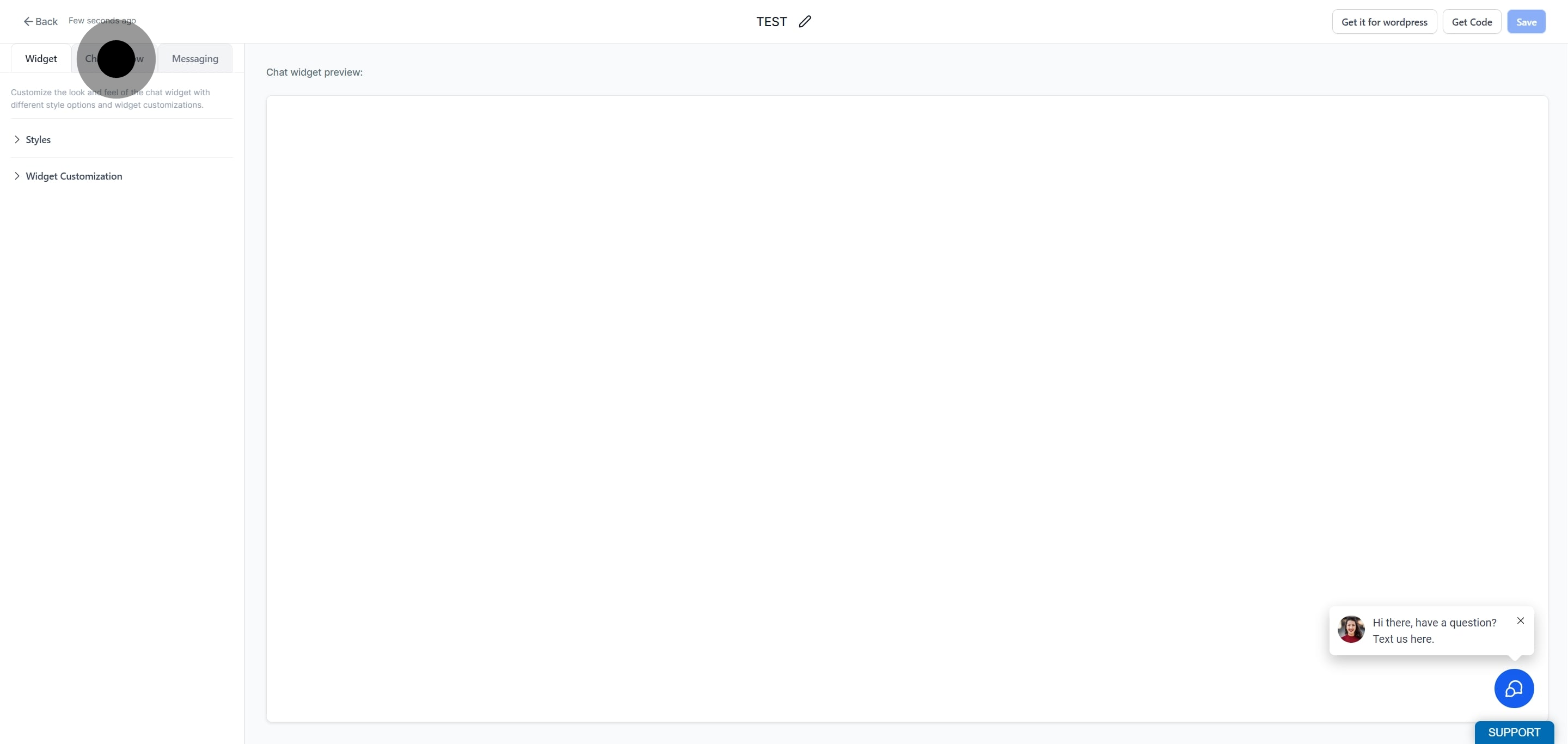 3 Following that, click on "Chat Window".