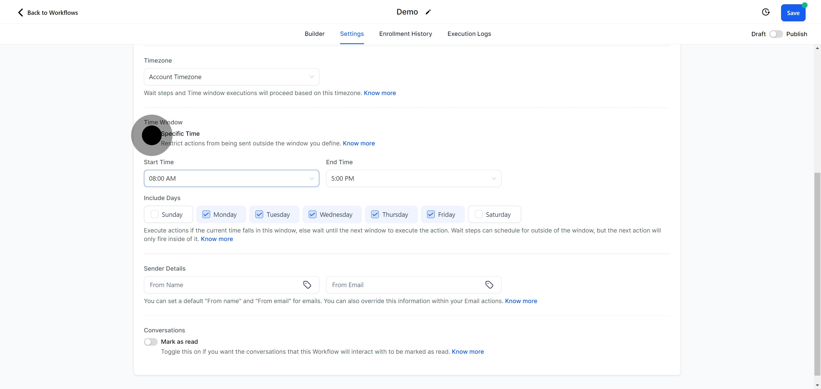 10 Click on "08:00 AM".