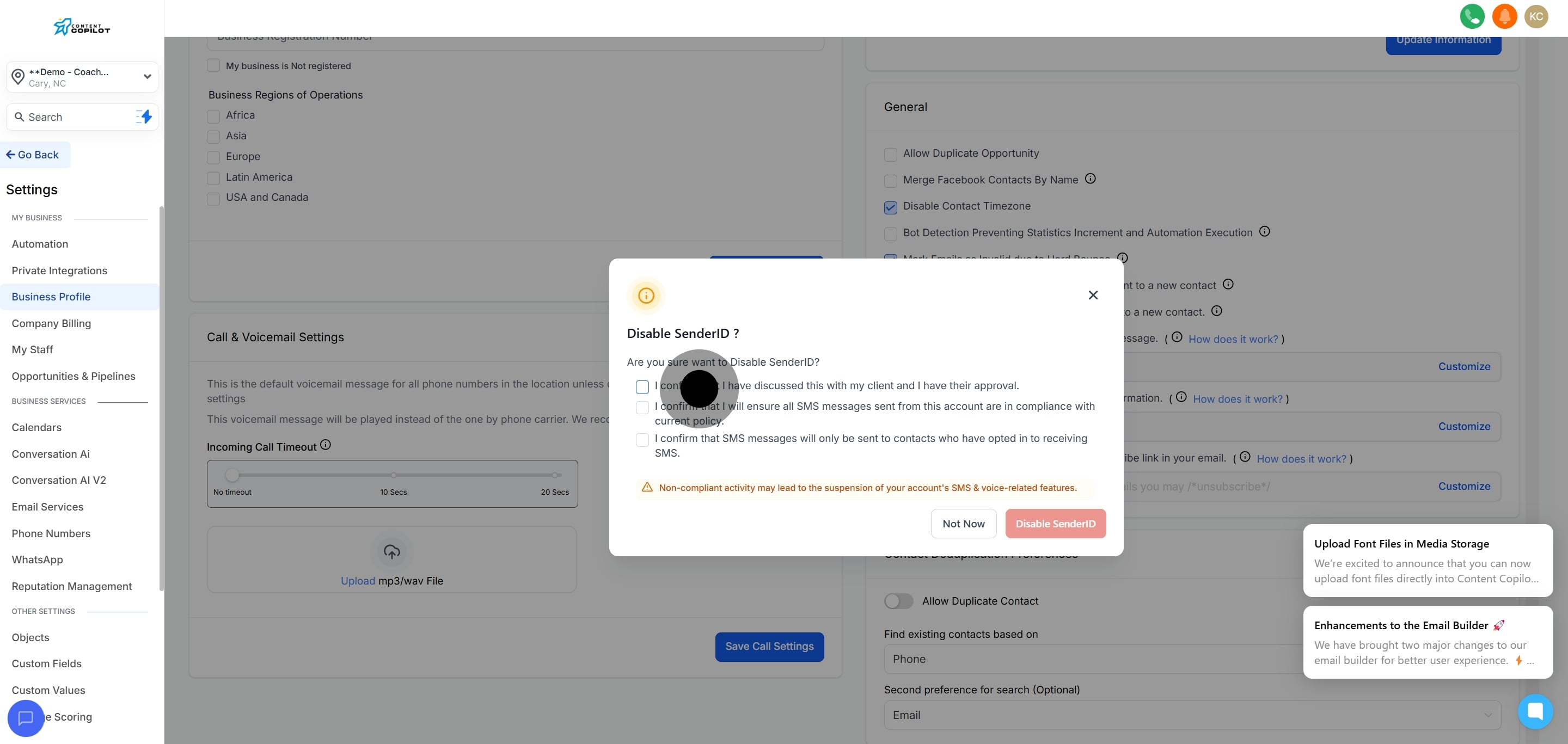 5 Once that's done, click on "I confirm that I have discussed this with my client and I ha...".