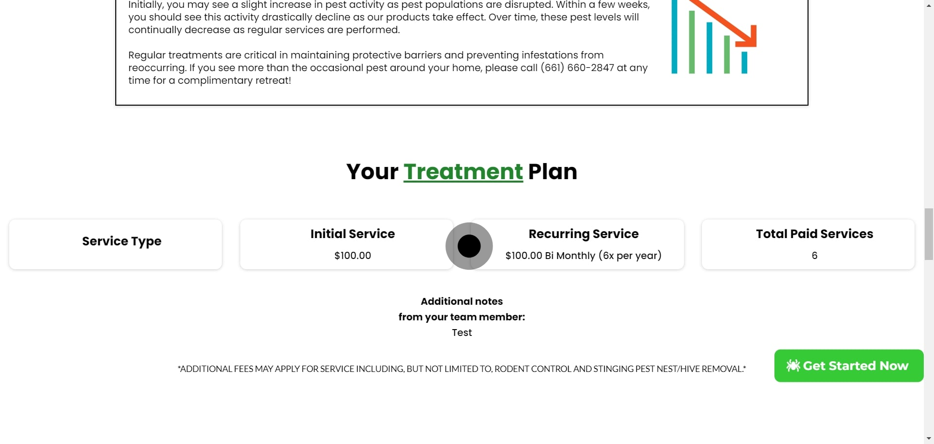 15 Click on "Initial Service".