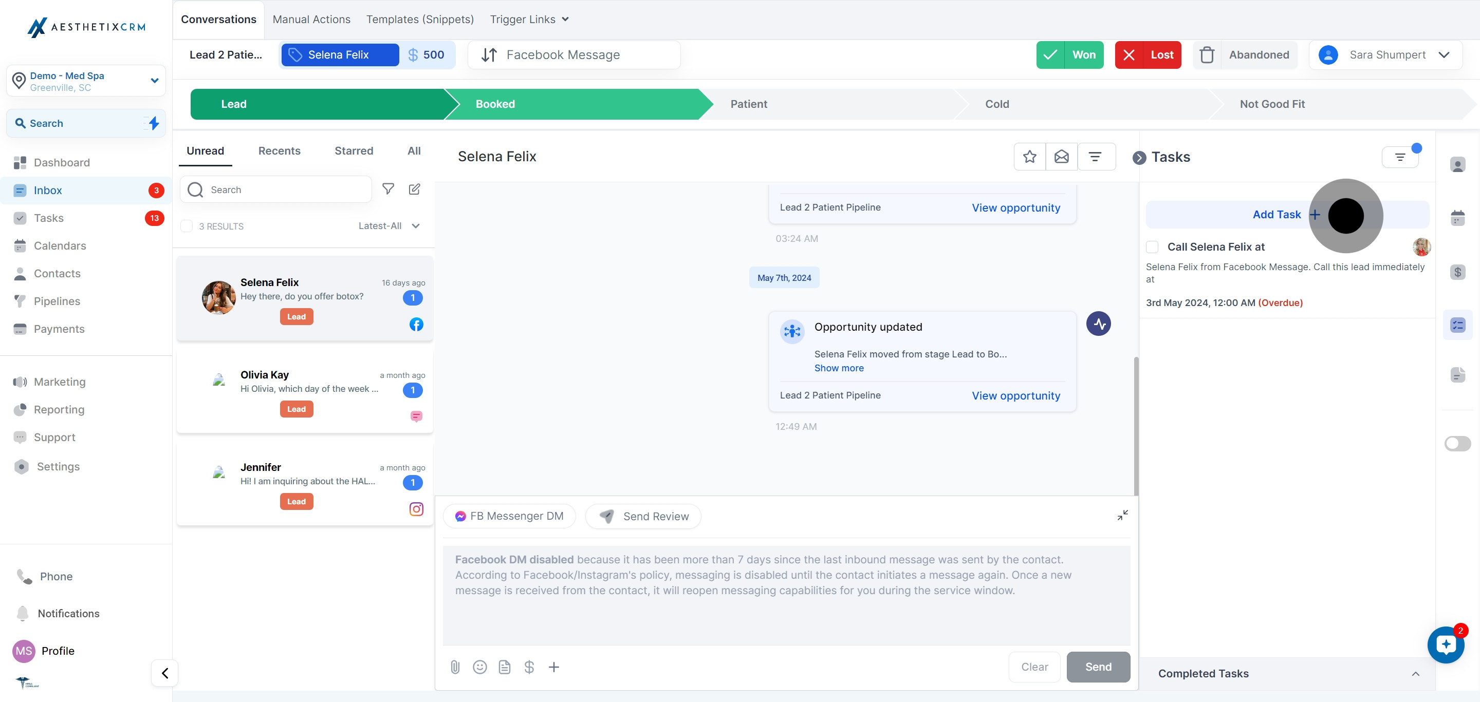 4 Click on "Add Task".