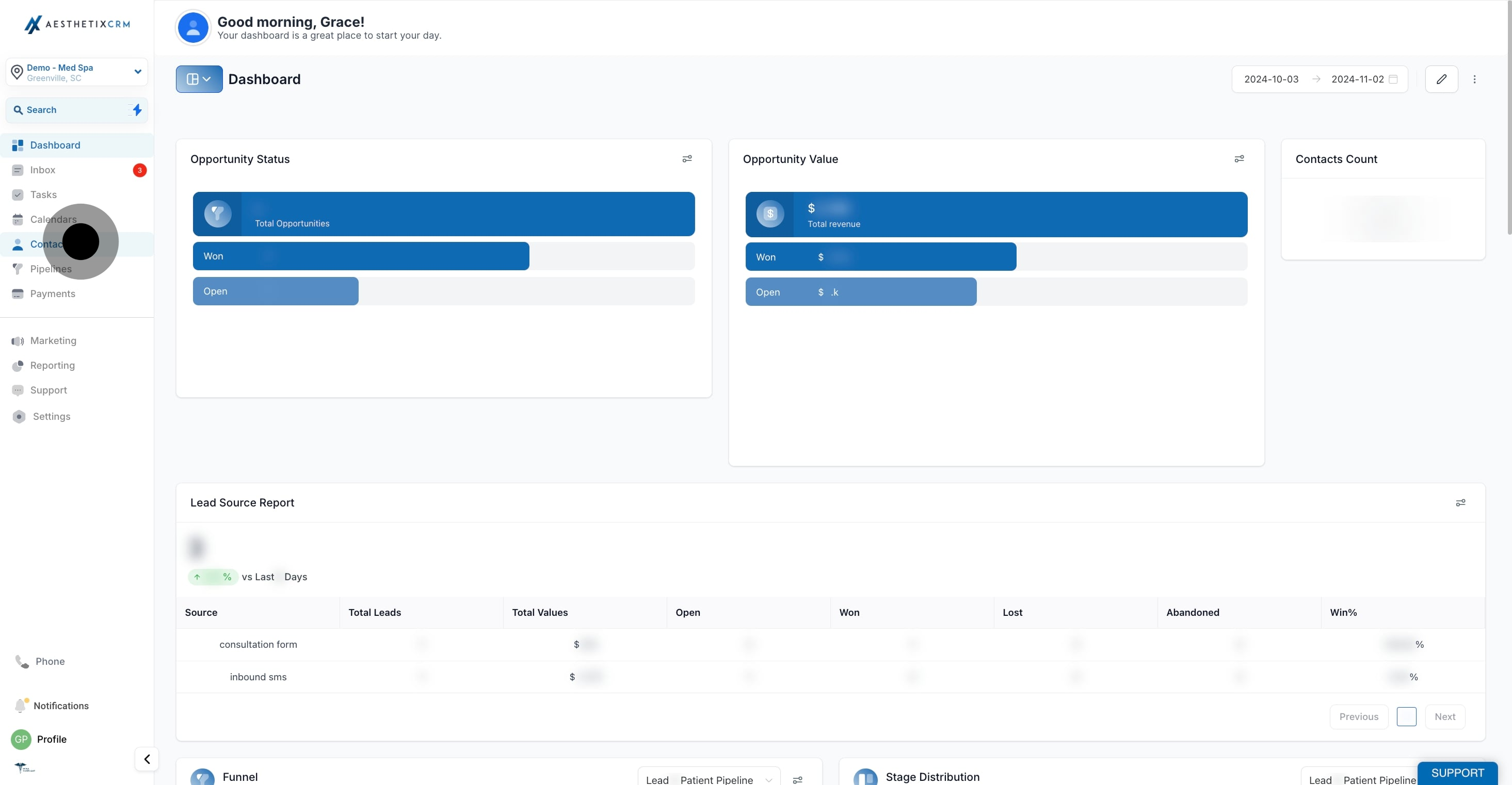 1 Click on the element.