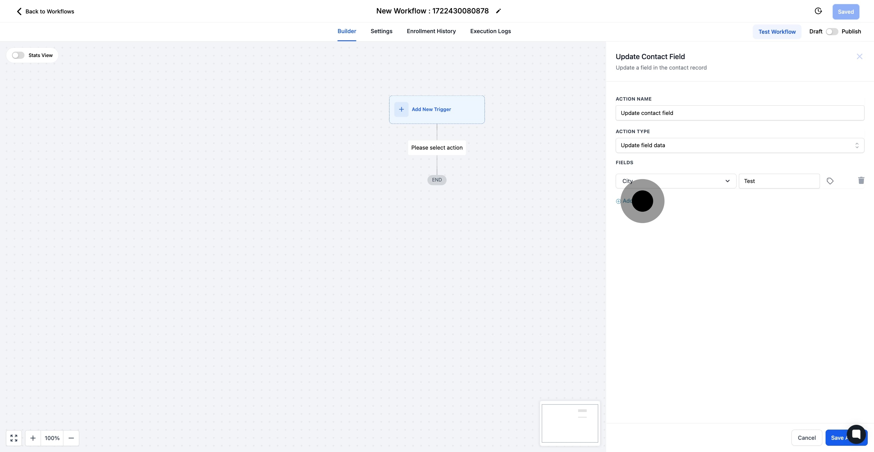 12 Click on "Add field".