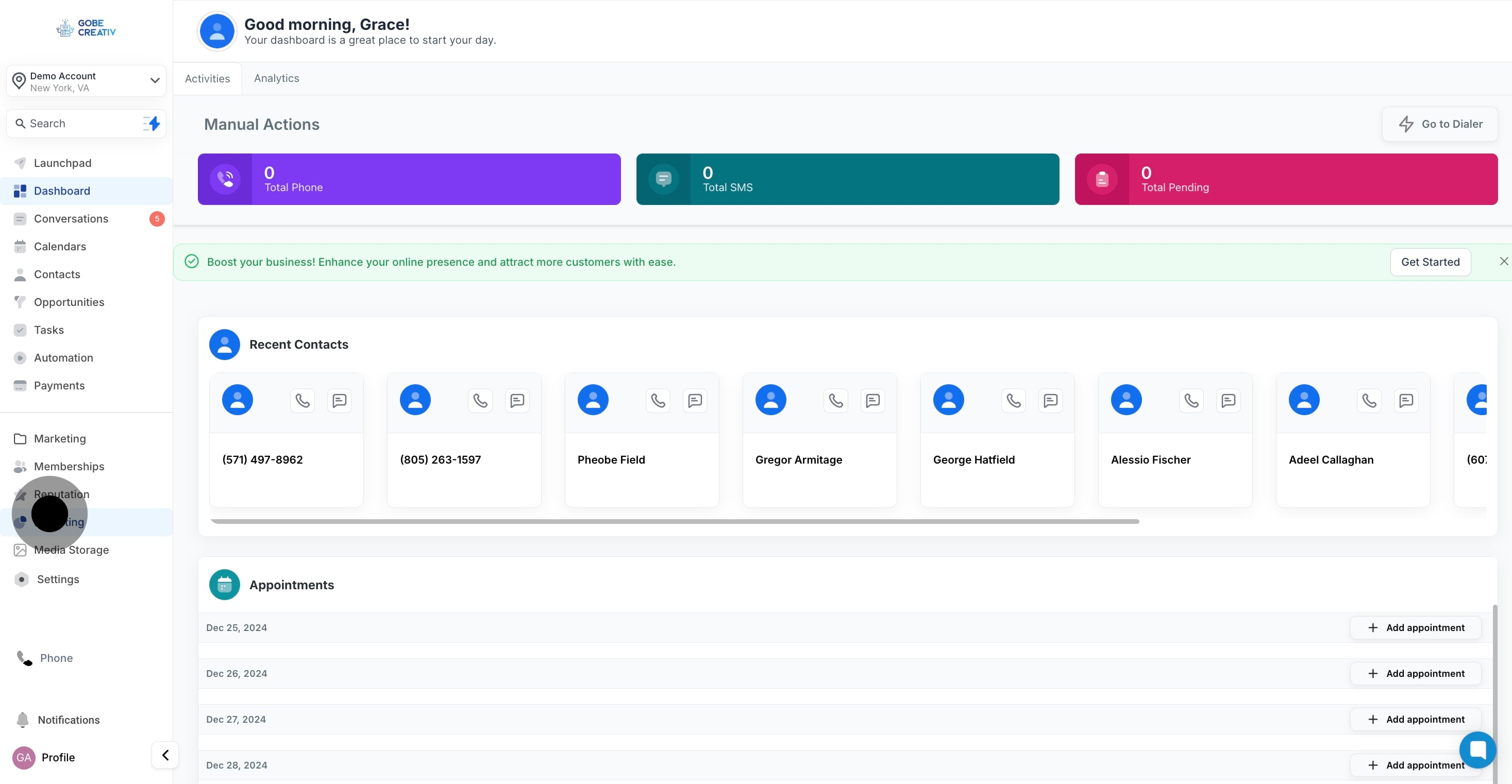 1 Then, click on the element.