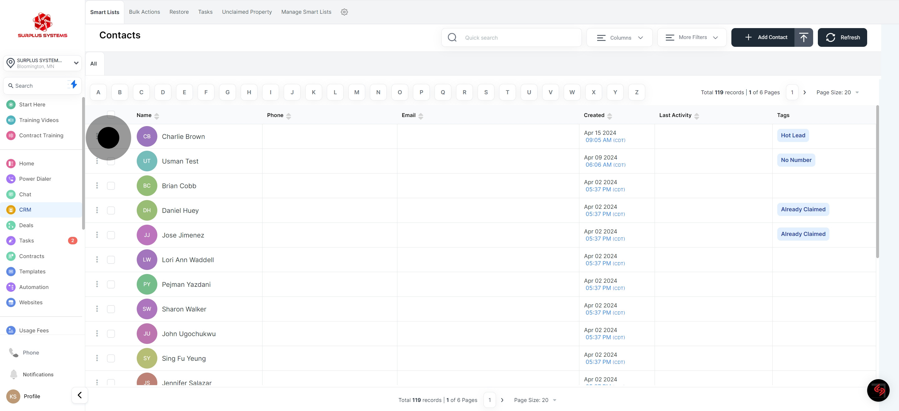 2 Click on the element.