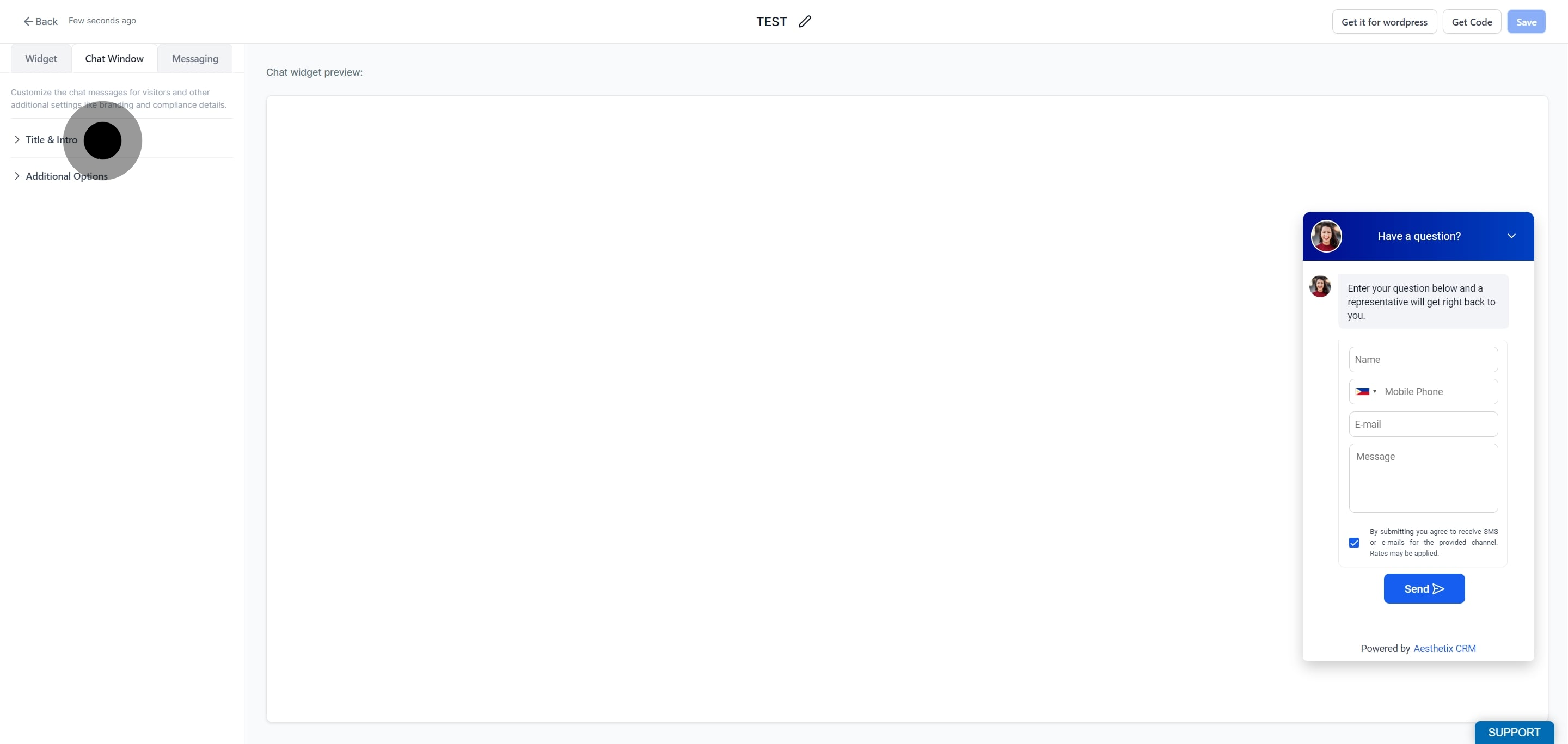 4 Click on "Title & Intro".
