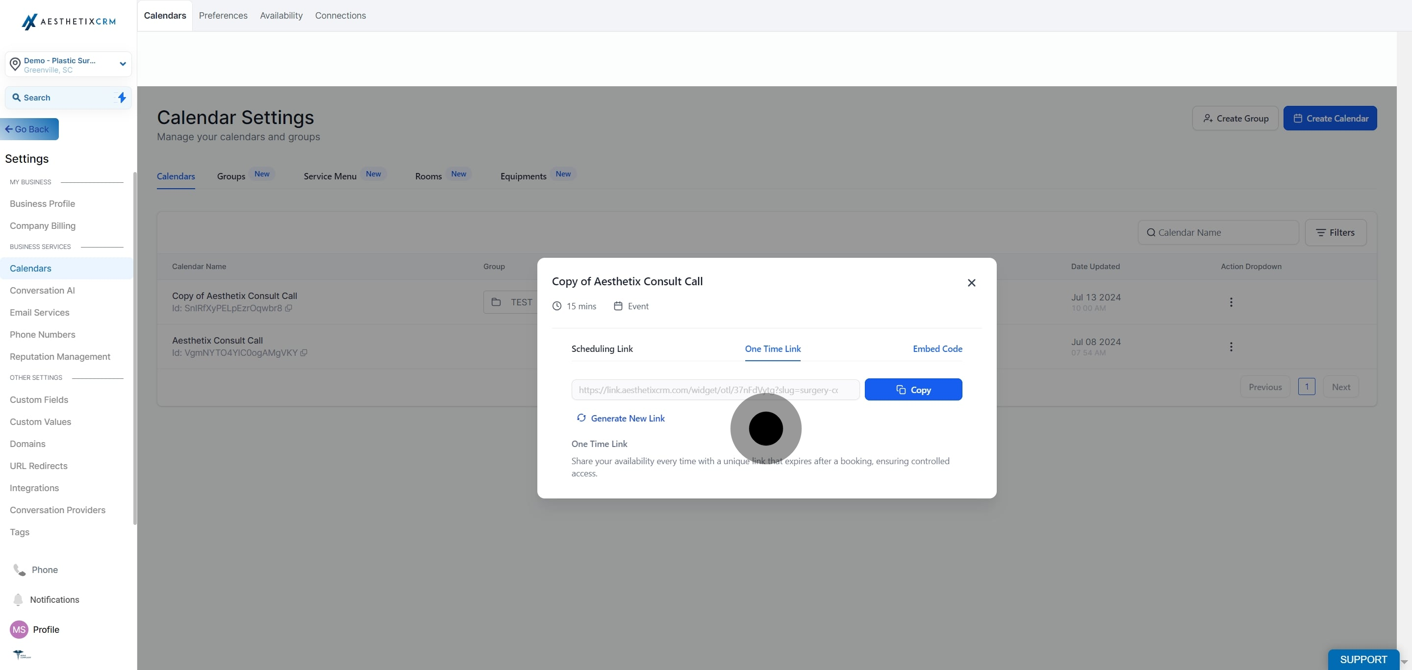 6 Click on "Embed Code".