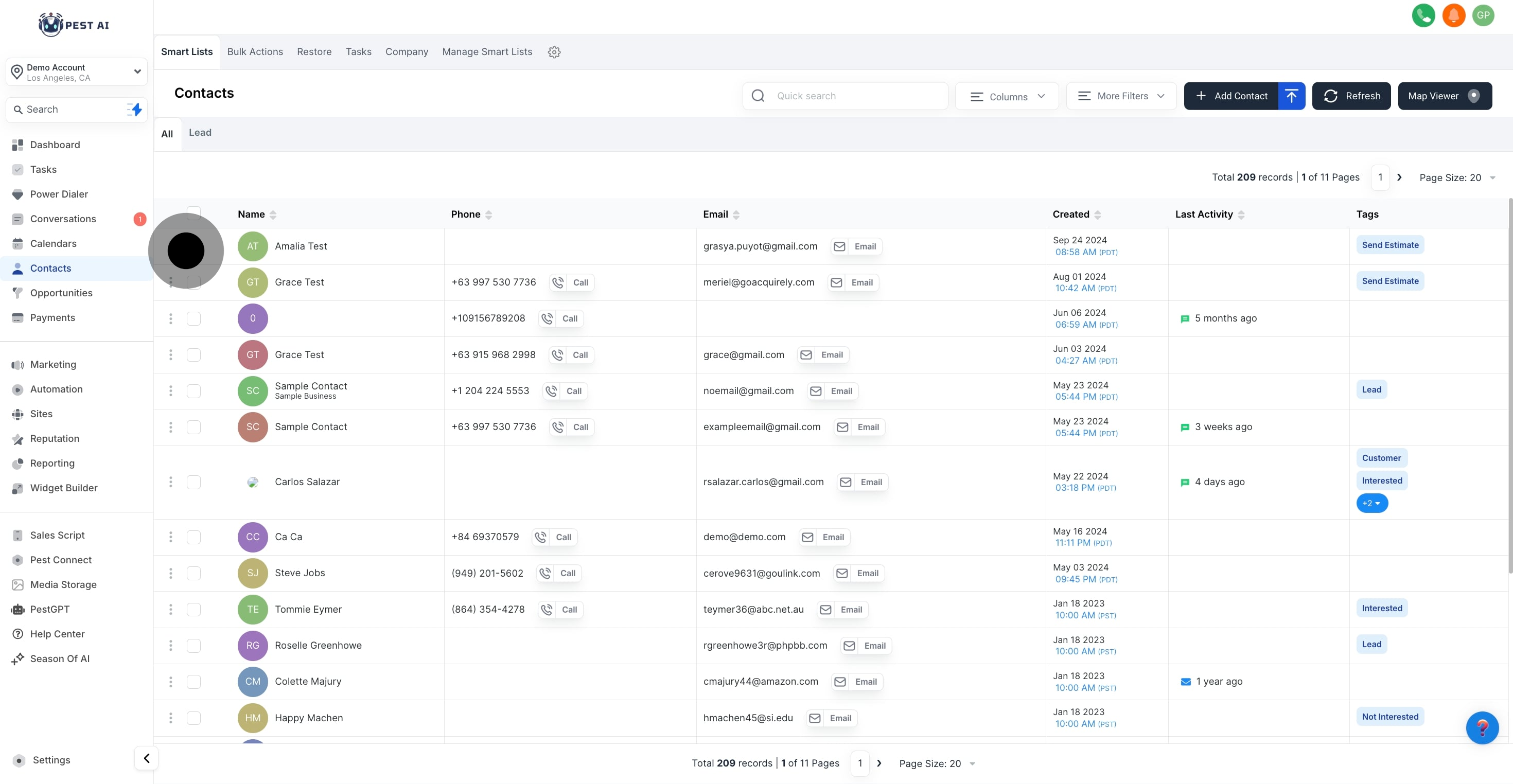 2 Click on the element.