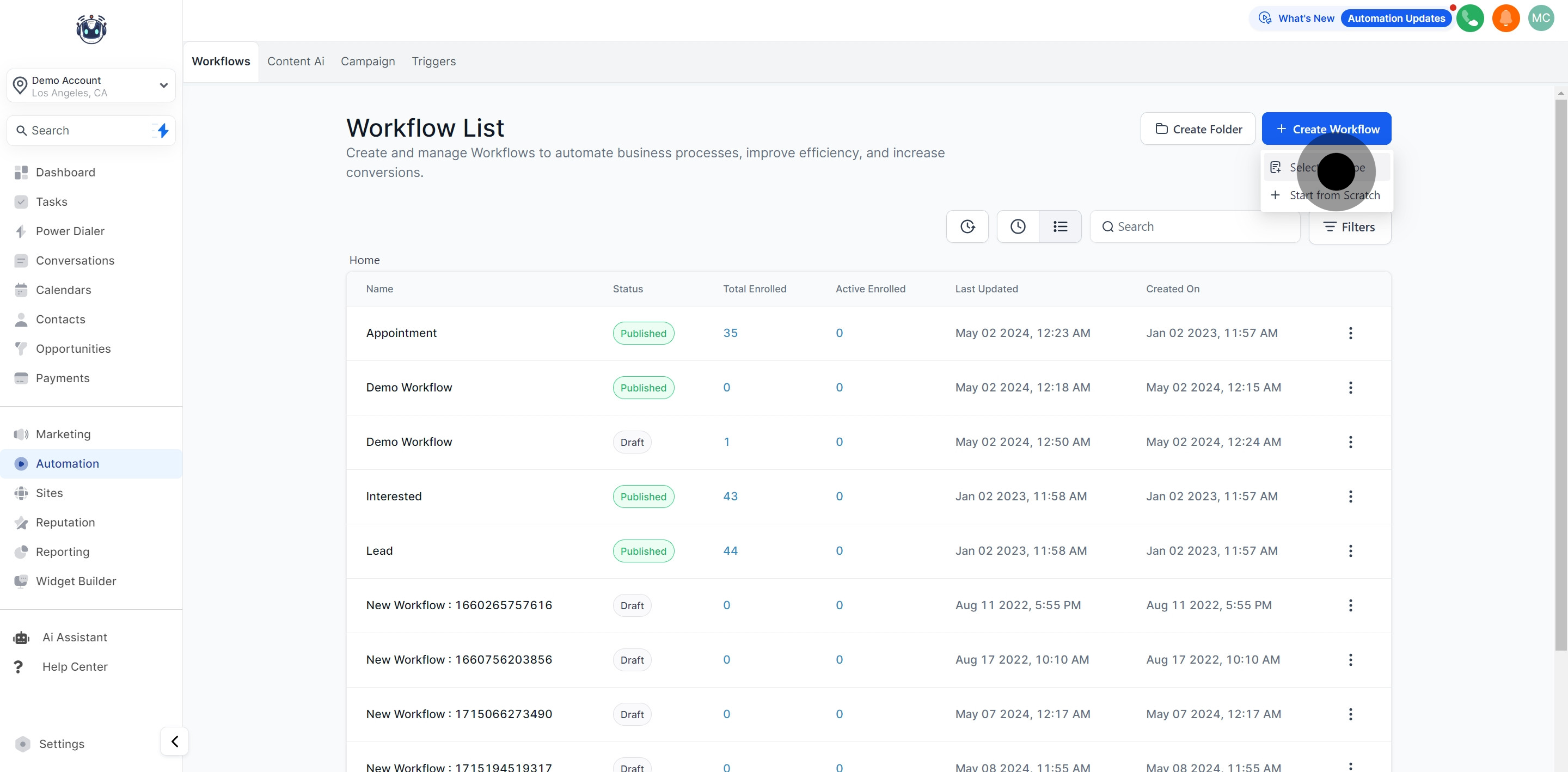 3 Next up, click on "Select a Recipe".