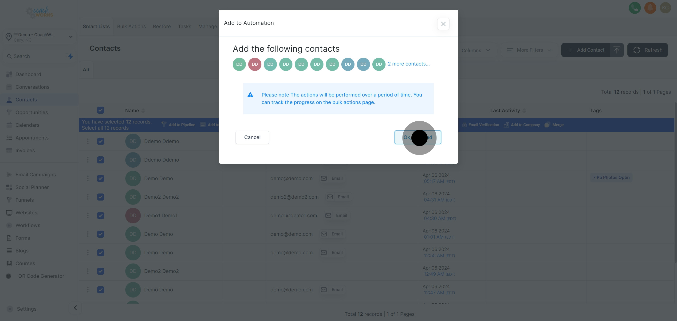 6 Click on "Ok, proceed".