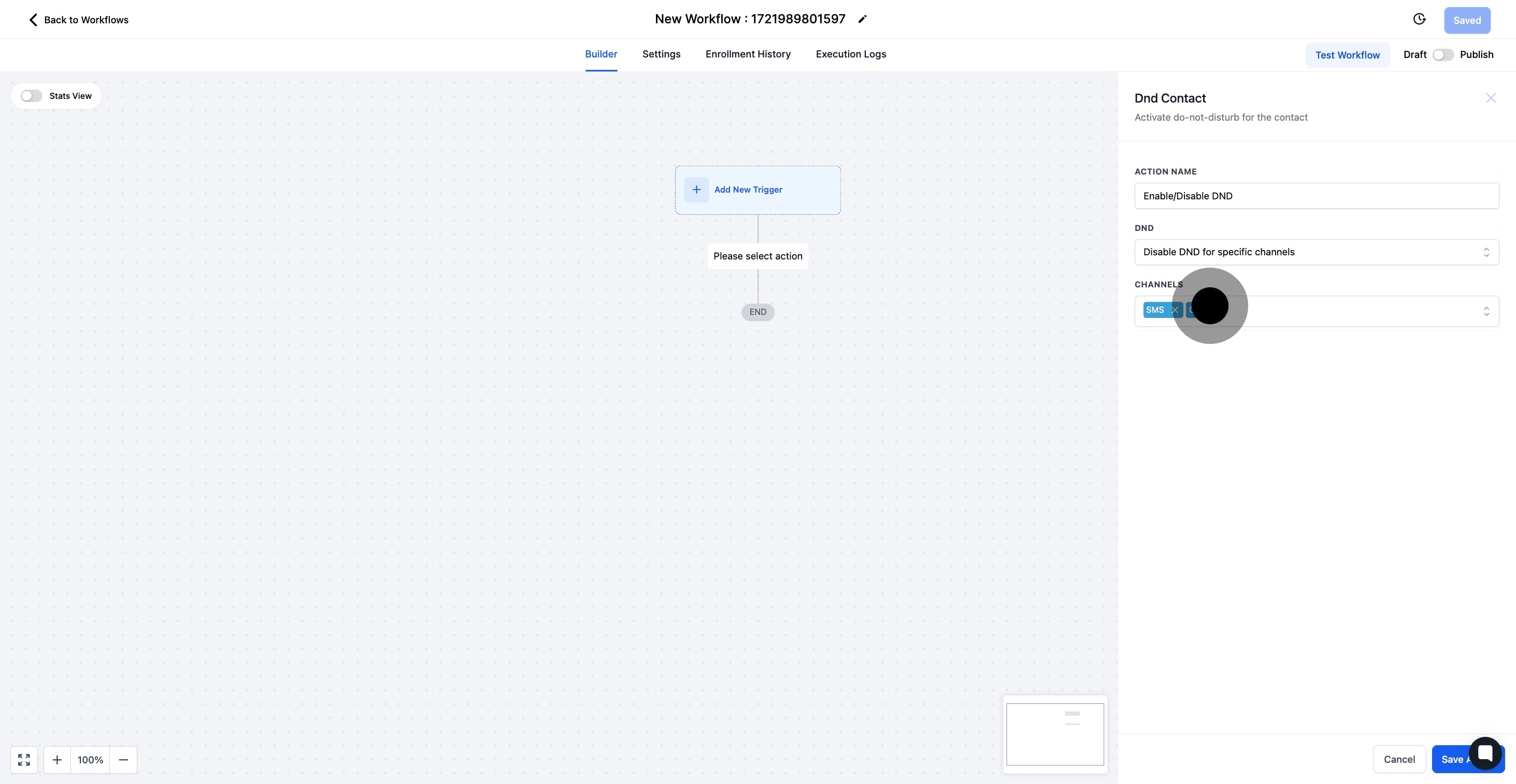 9 Following that, click on "Save Action".