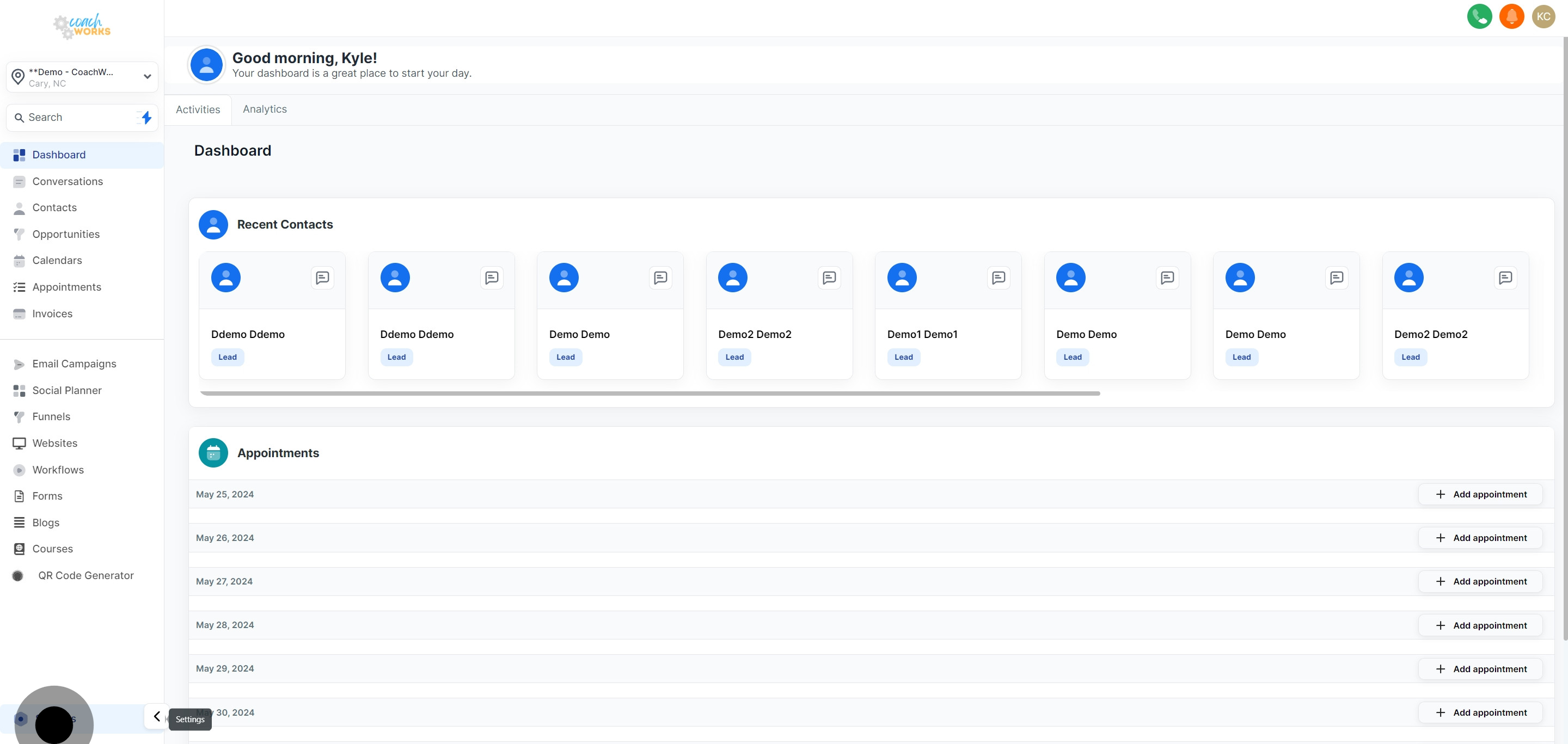 1 To begin, click on "Settings".
