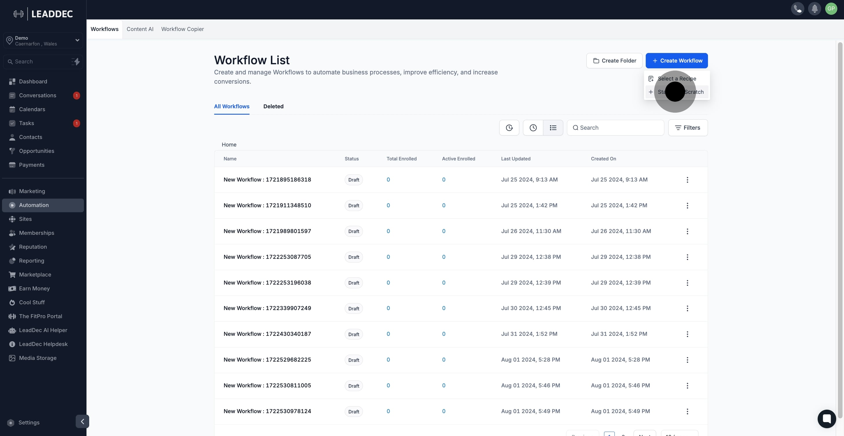 3 Click on "Start from Scratch".