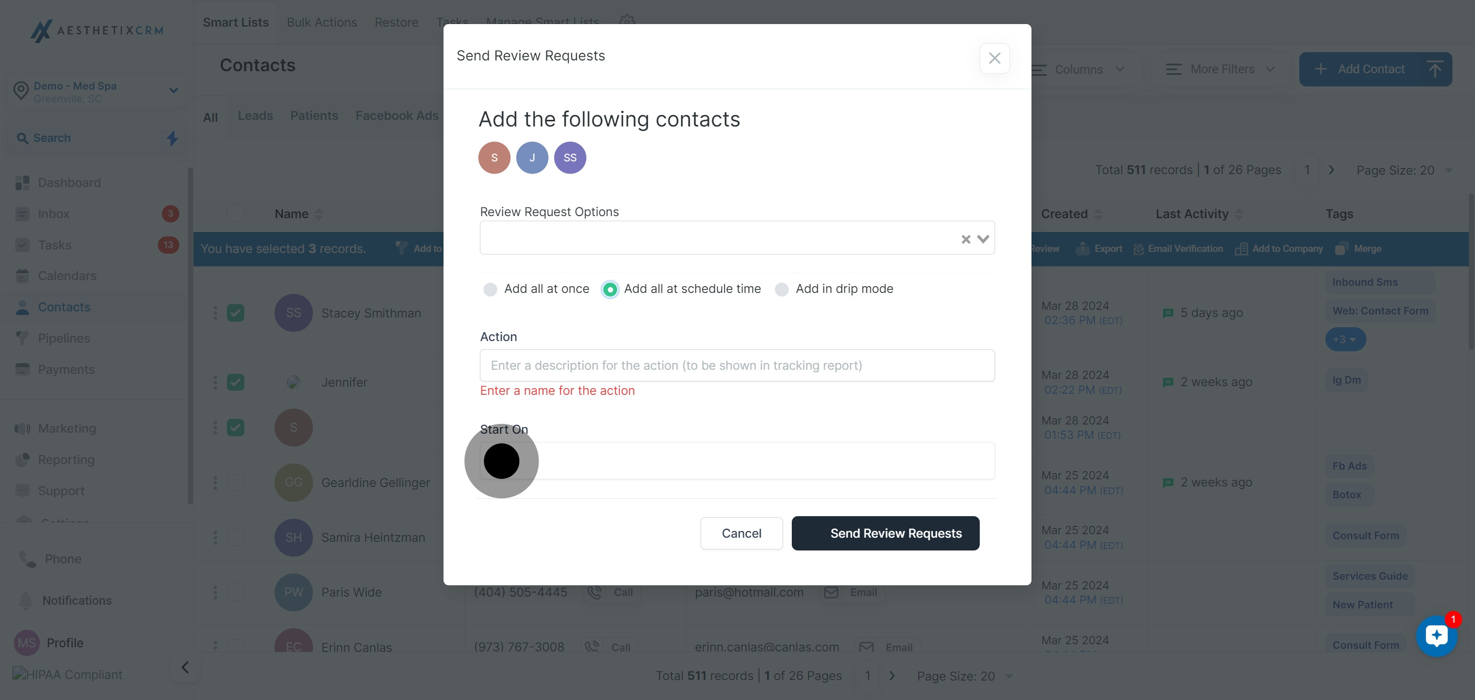 10 Then, click on the element.