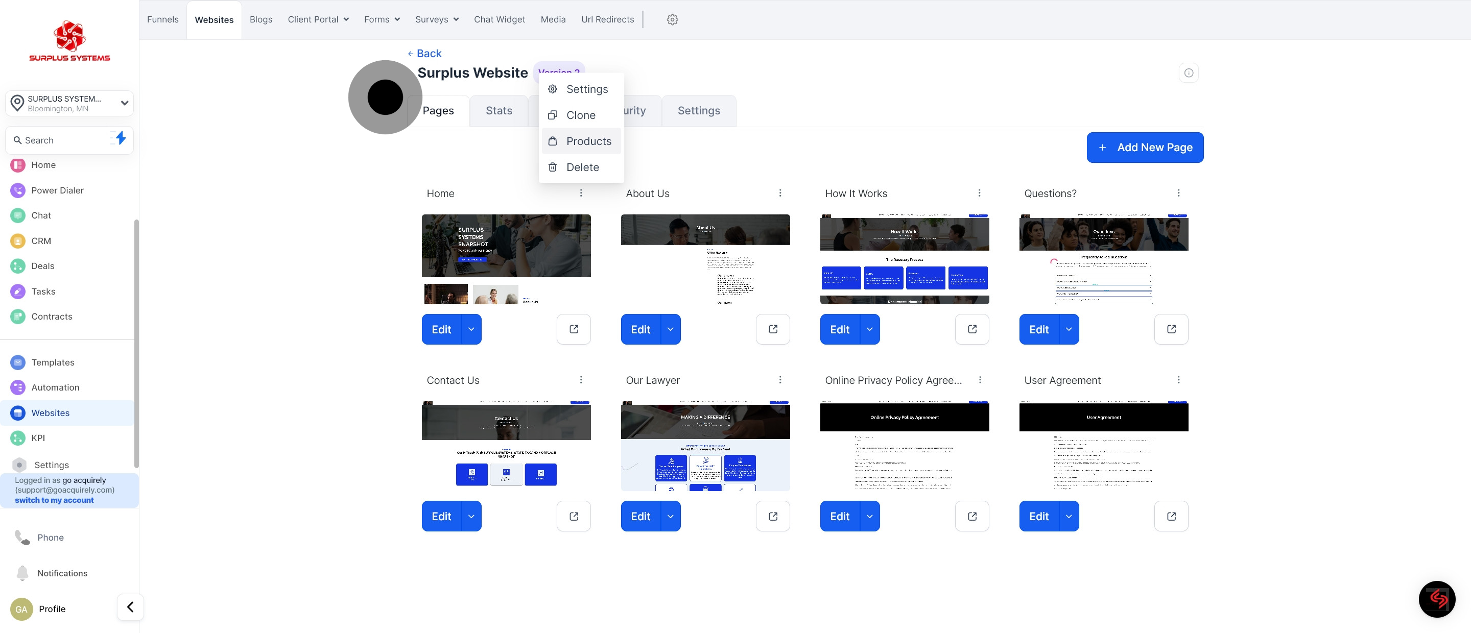 12 Following that, click on "Products".
