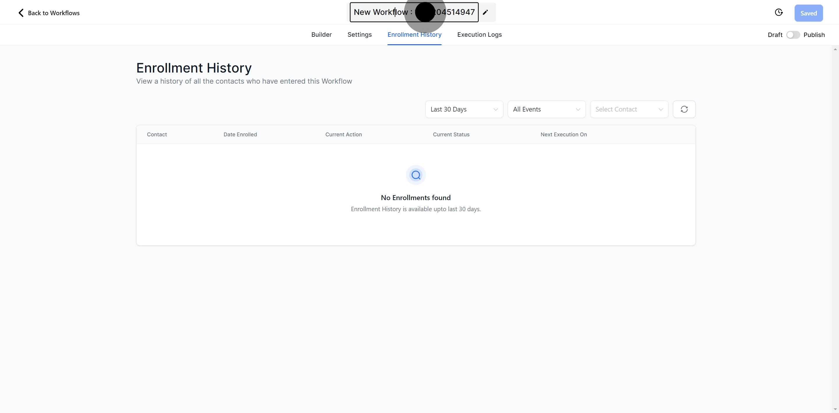 6 Afterwards, click on "New Workflow : 1715204514947".