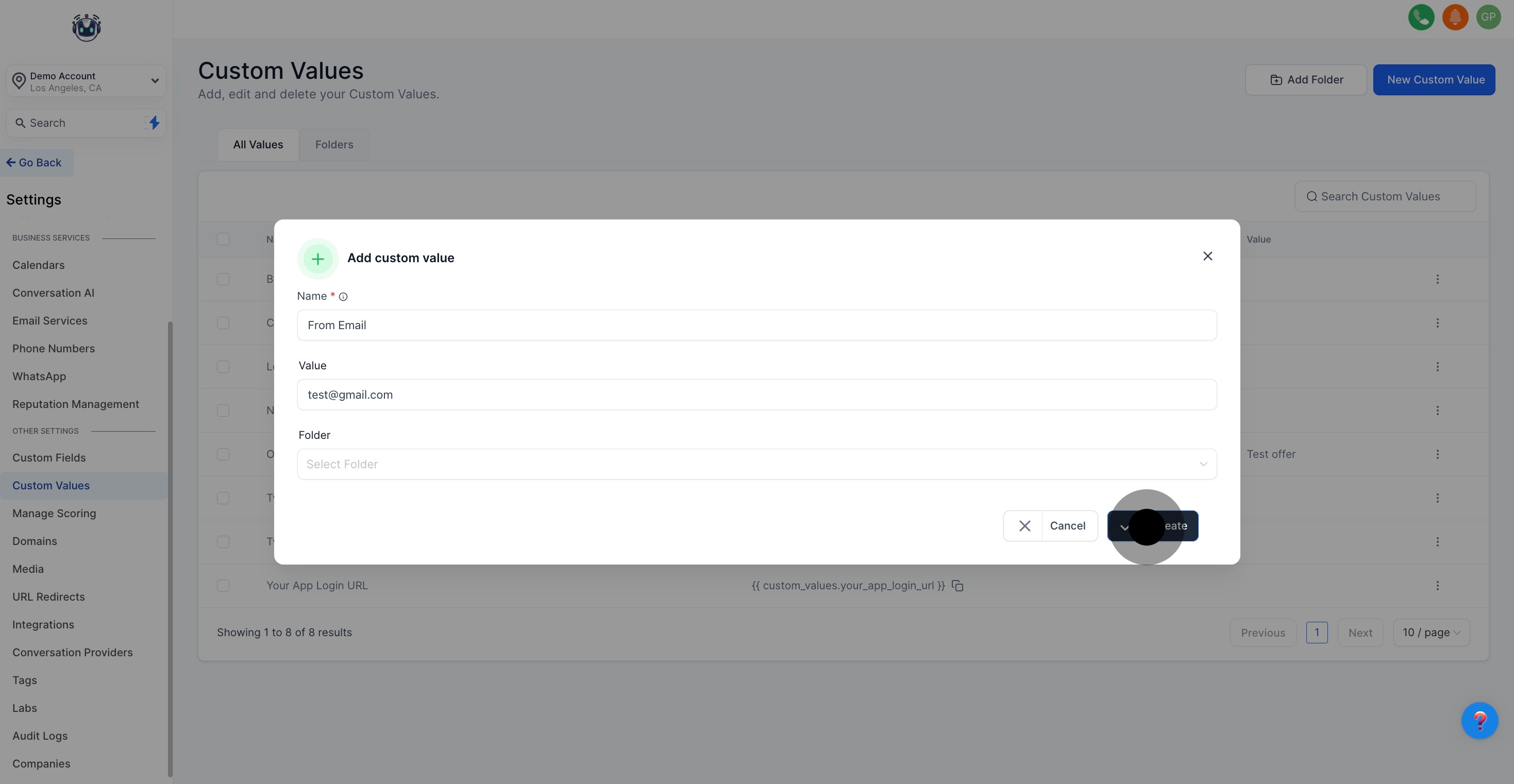 7 Afterwards, click on "Create".