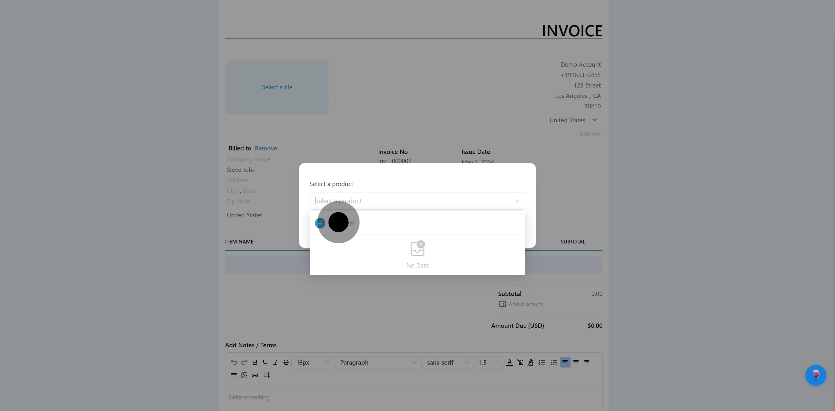 24 Click on "New Item".