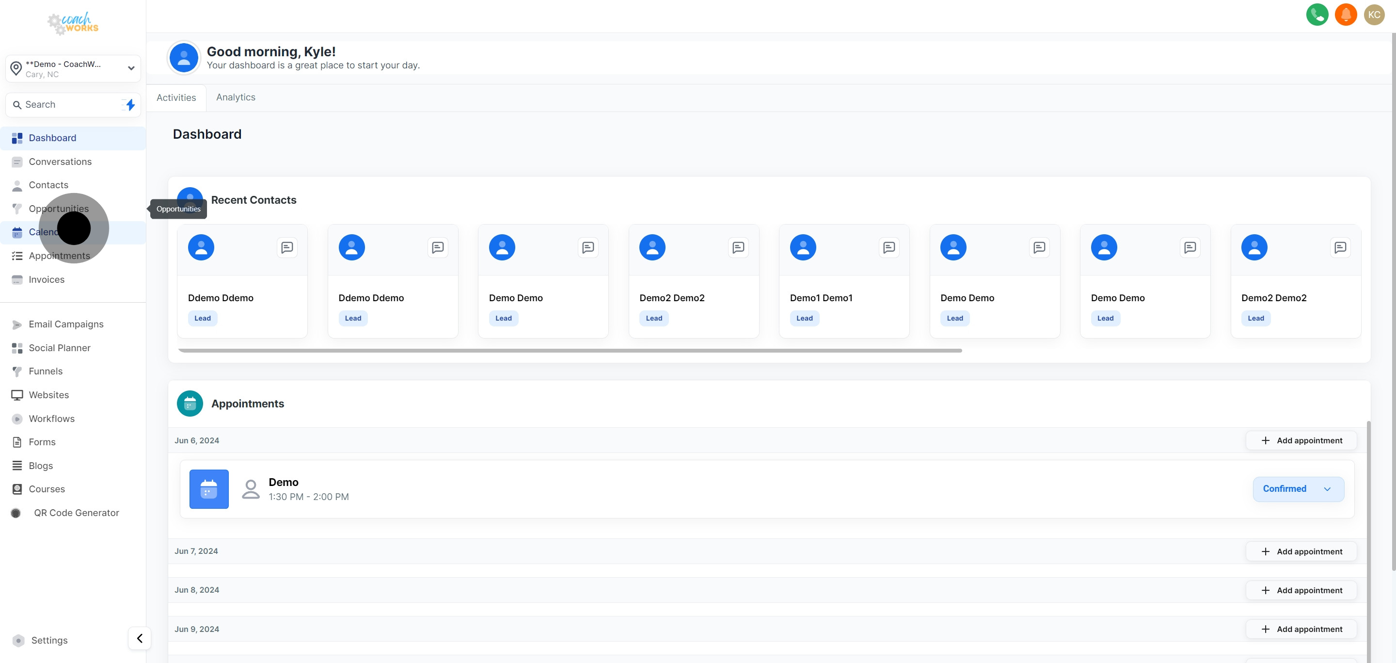 1 To kick off, click here.