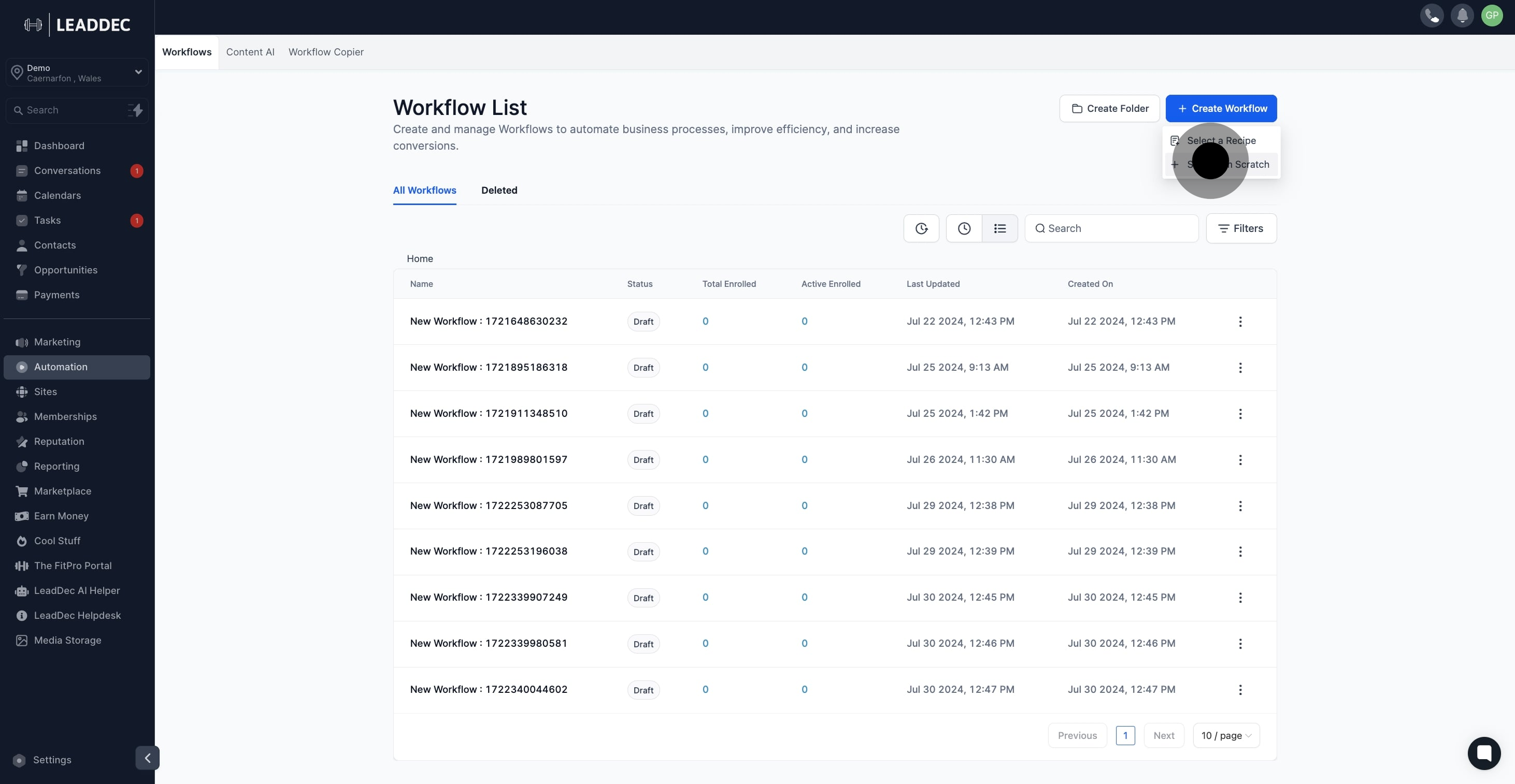 3 Click on "Start from Scratch".