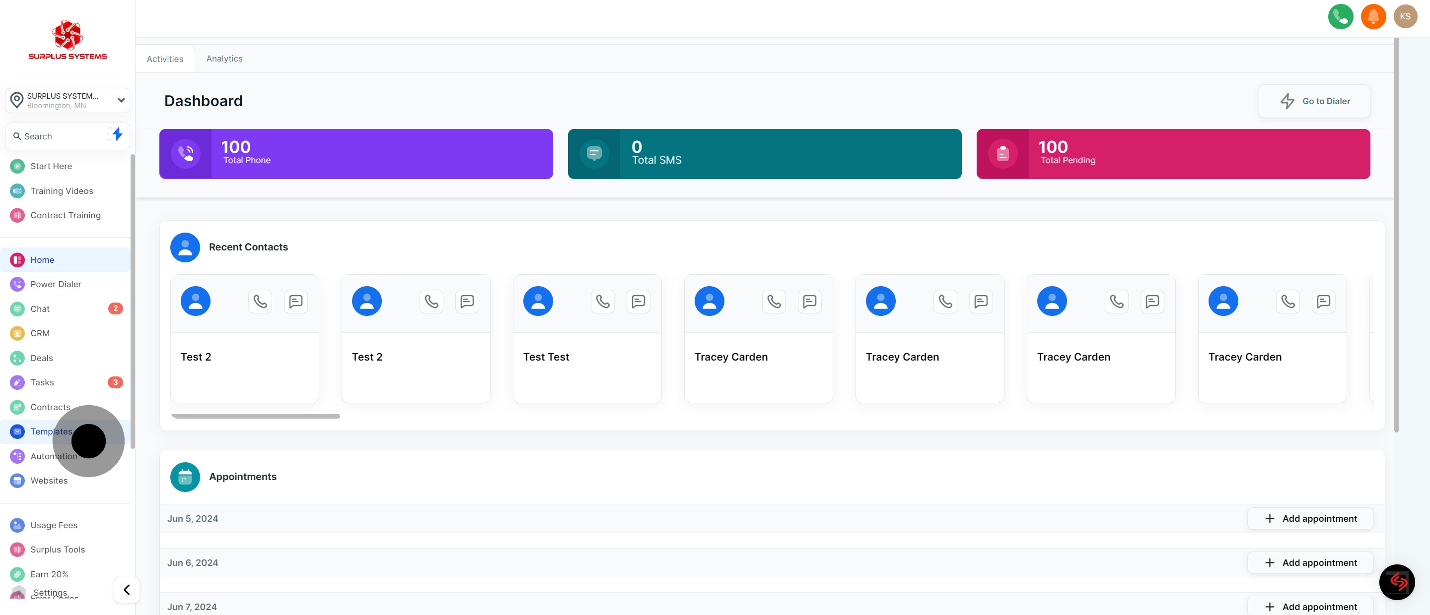 1 Click on the element.