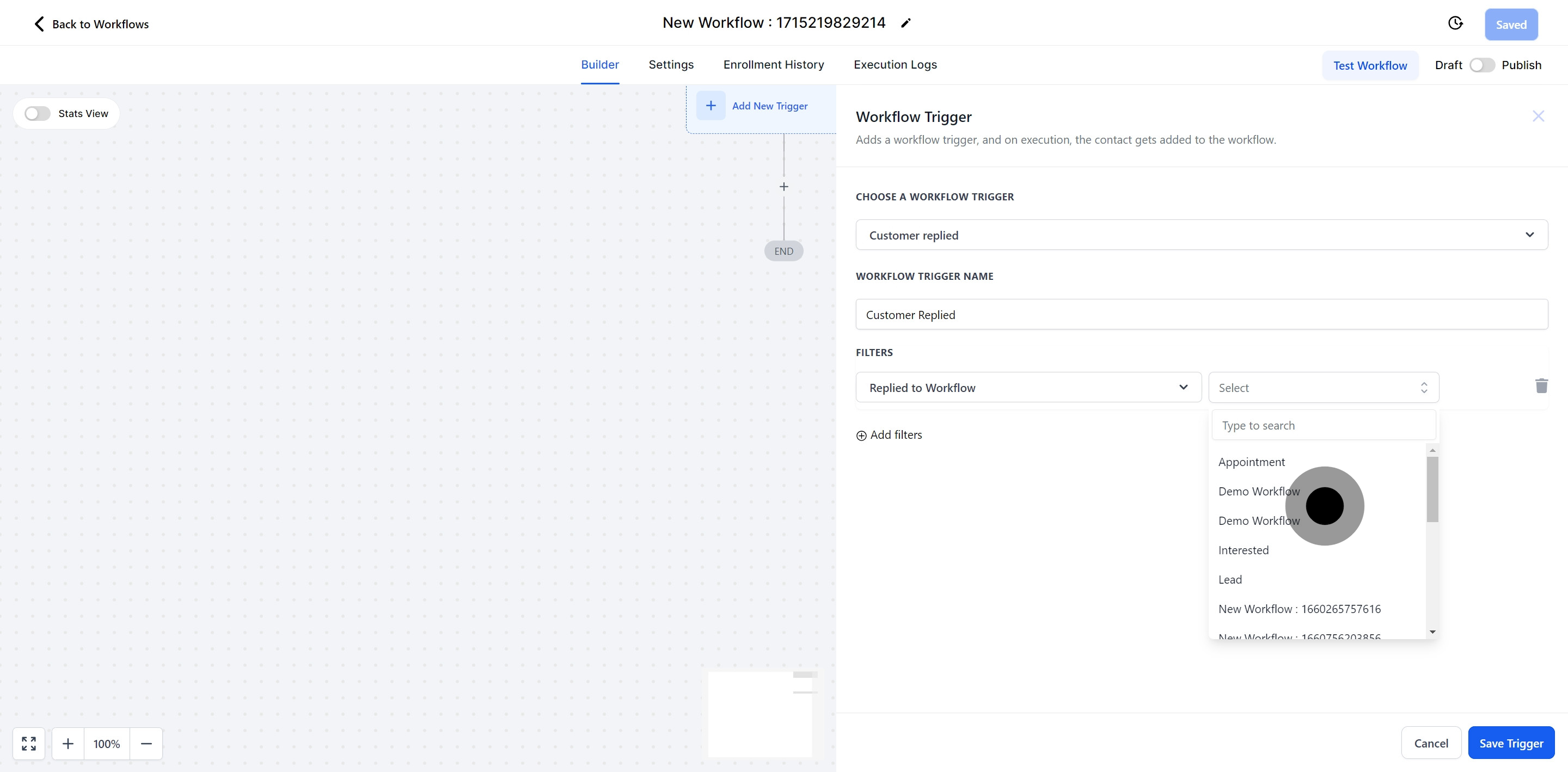 19 Click on "Appointment".