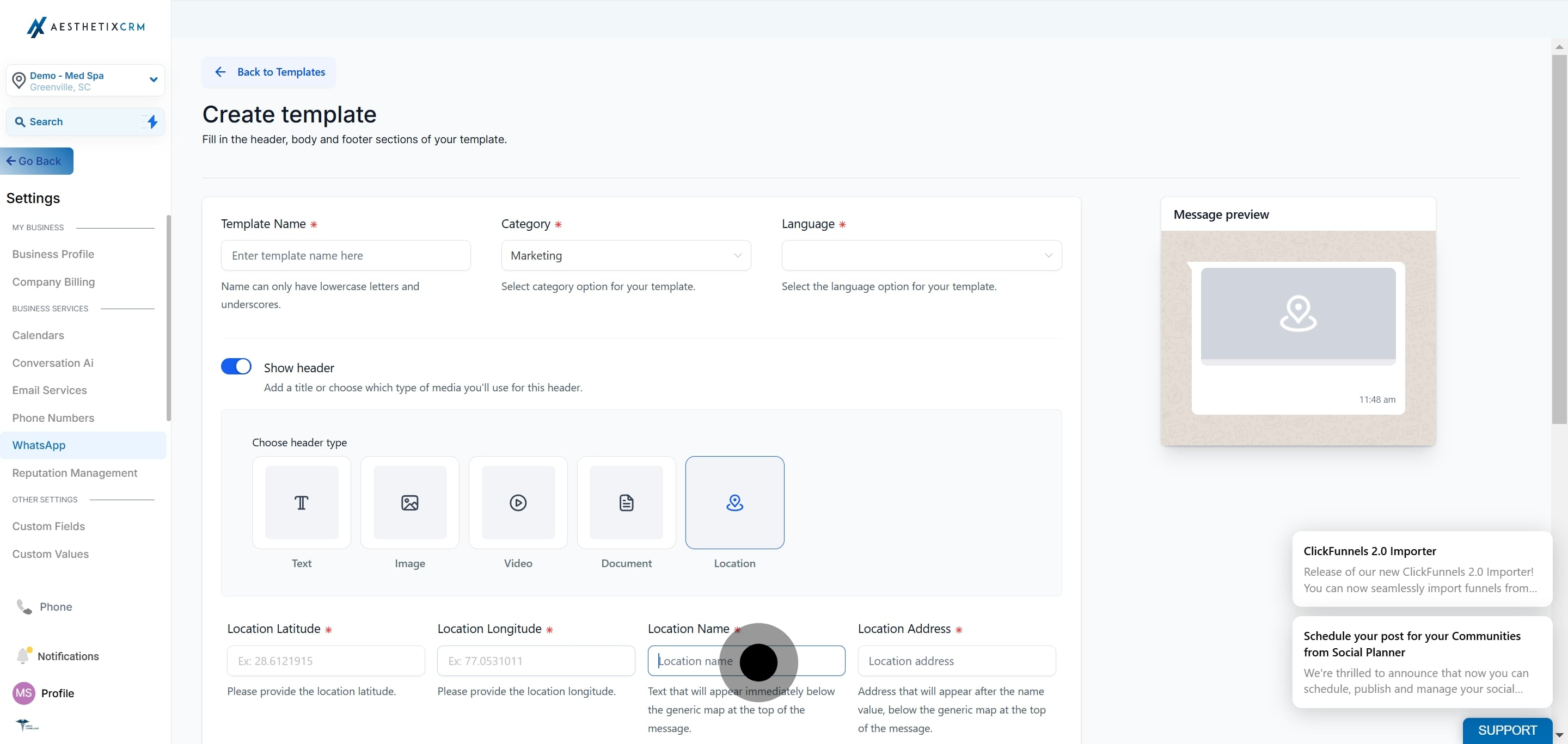 8 Click on the element.
