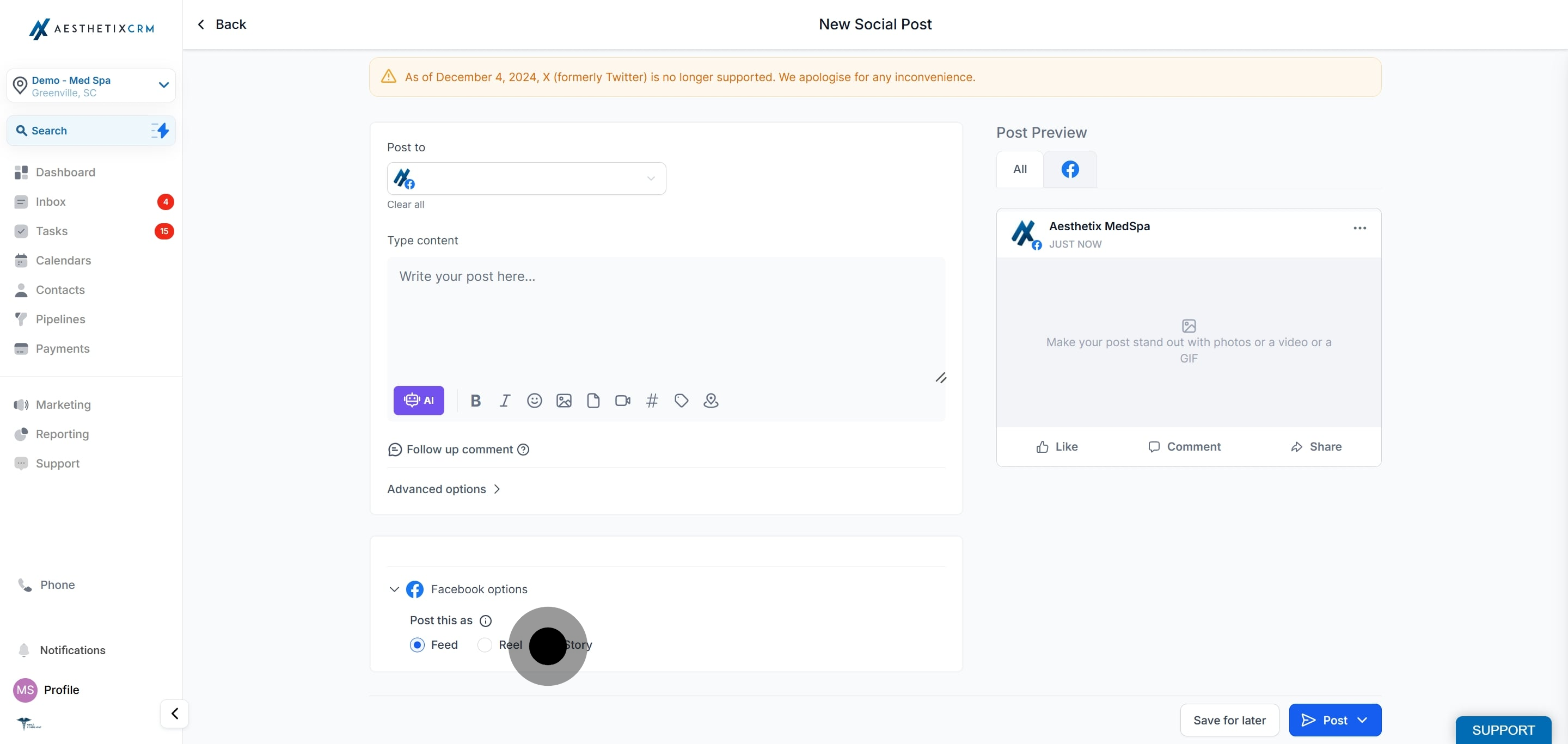 6 Click on the element.