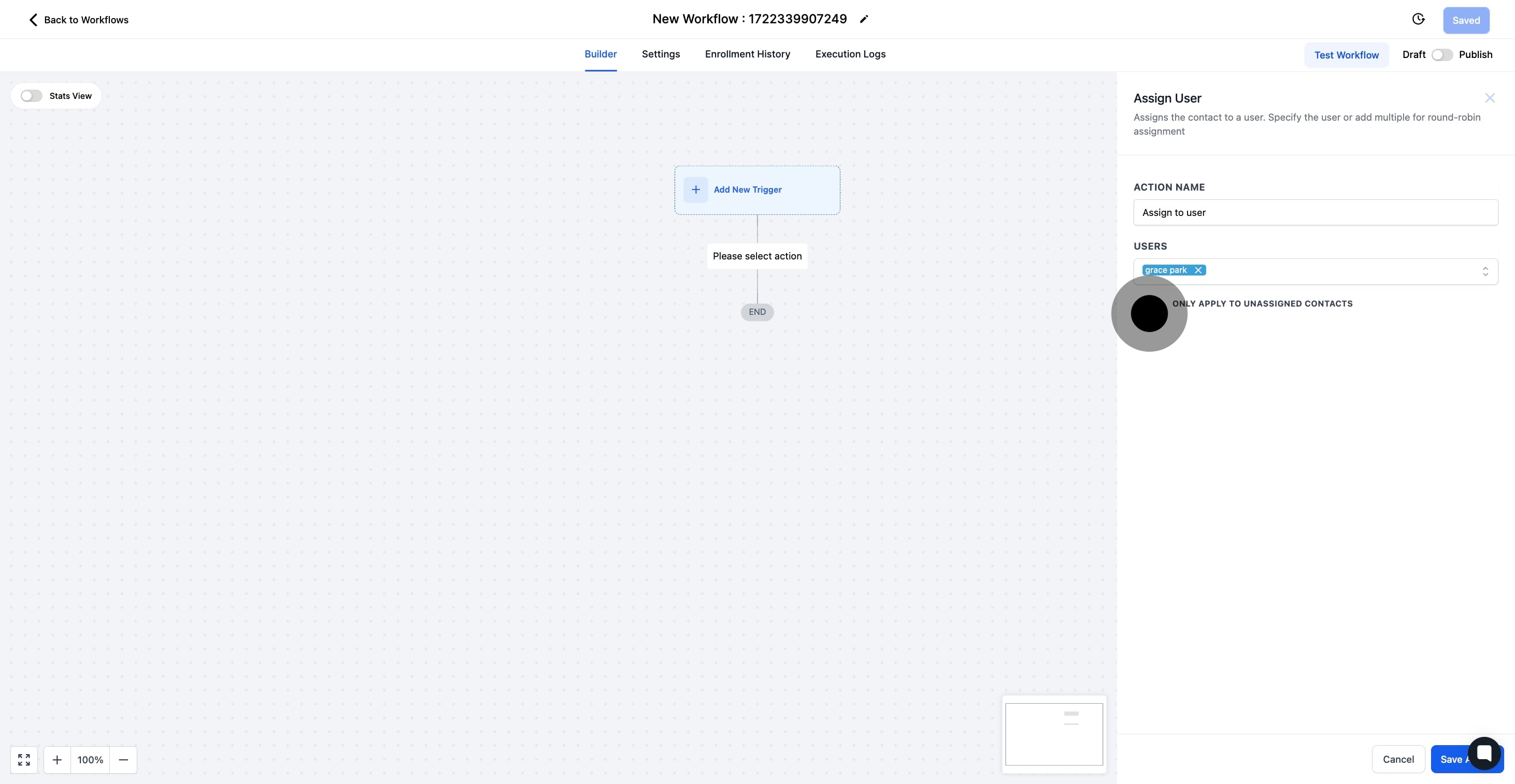 8 Click on the element.