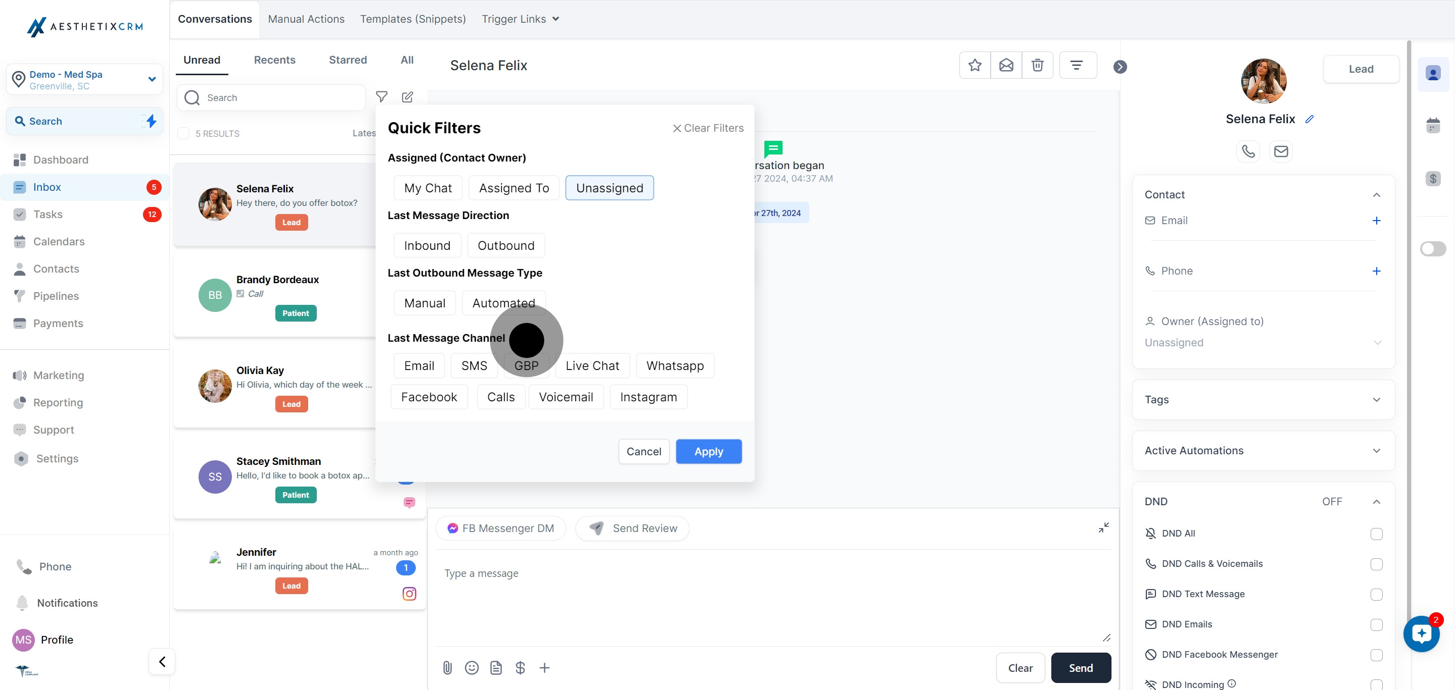 7 Then, click on "Last Message Channel".