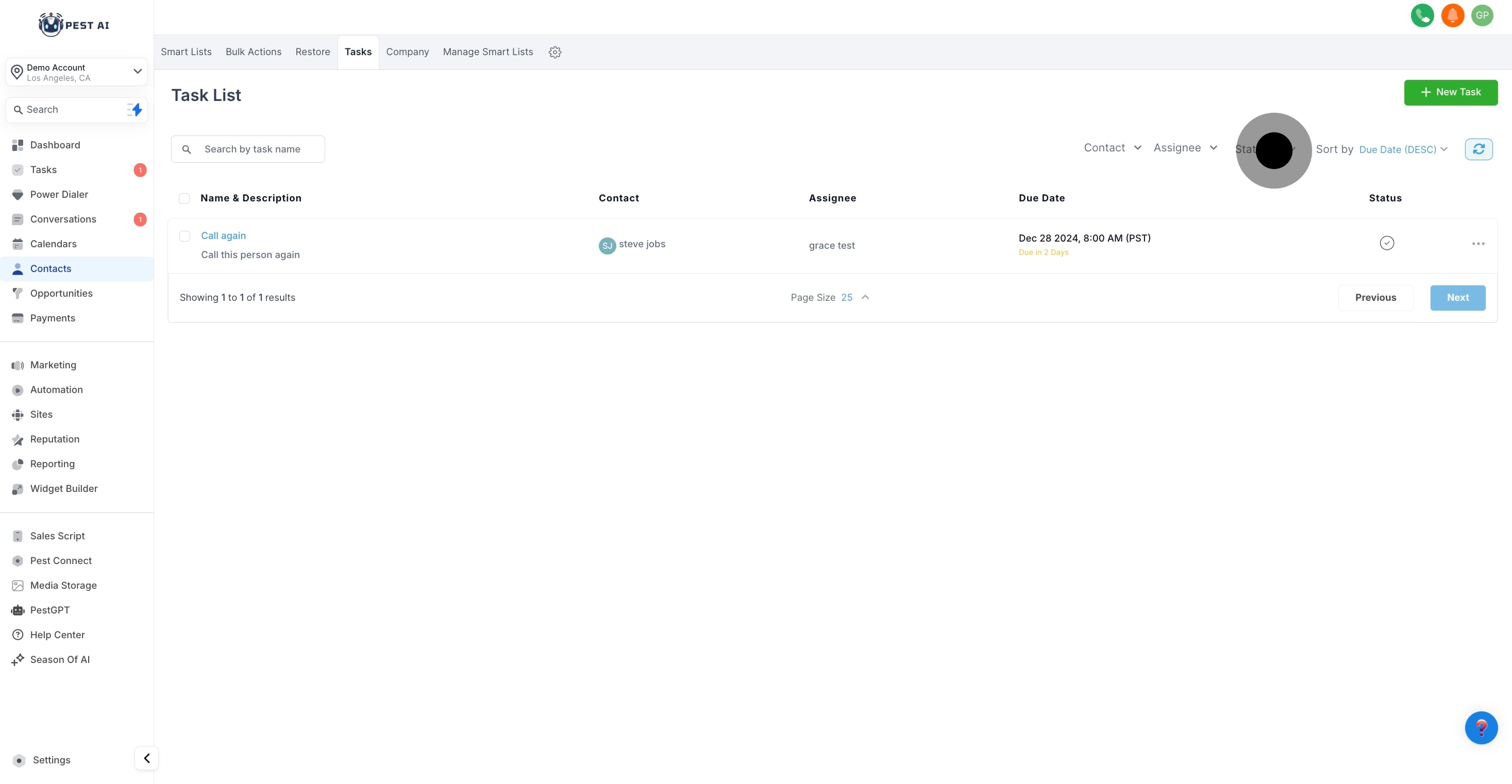 4 After, click on "Status".