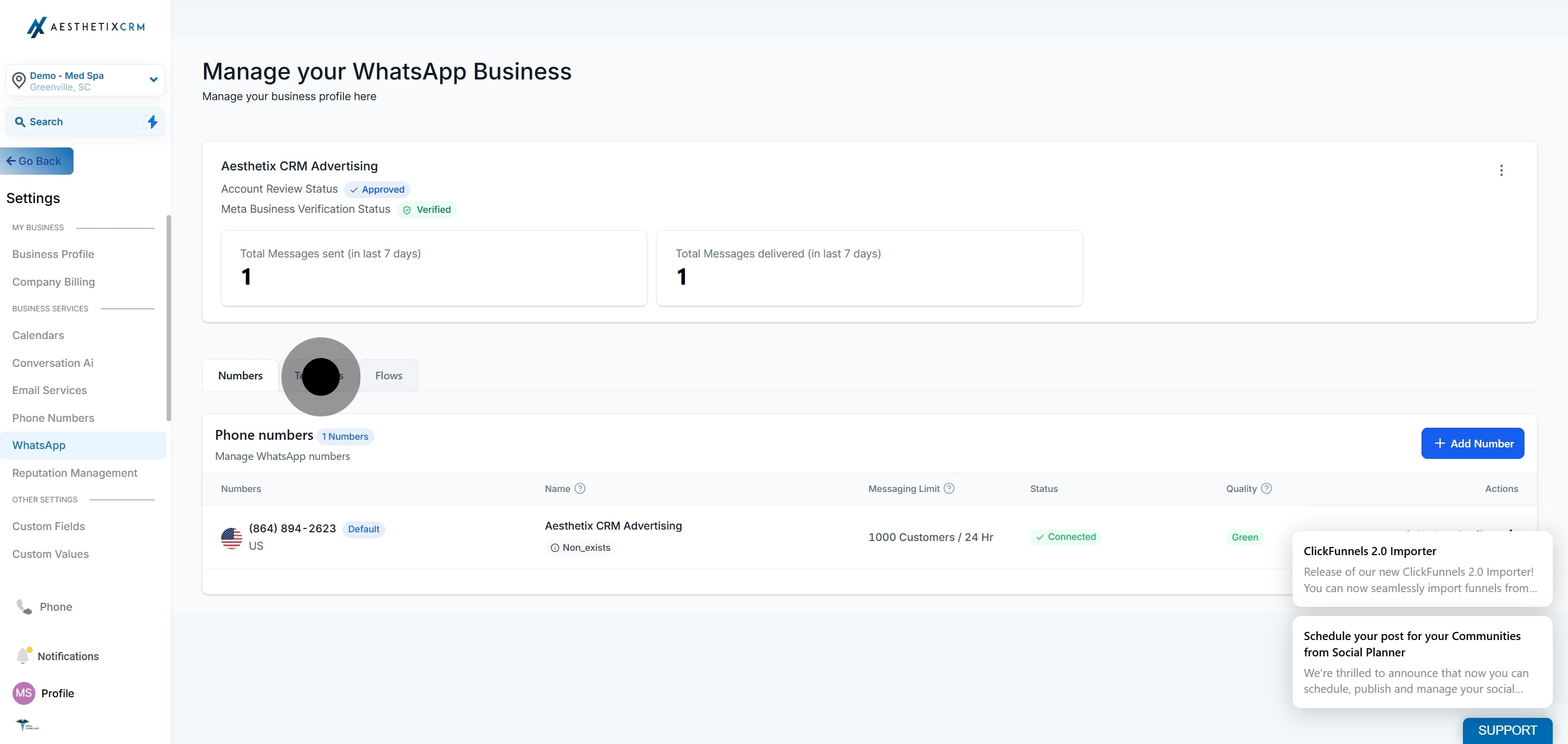 3 Click on "Templates".