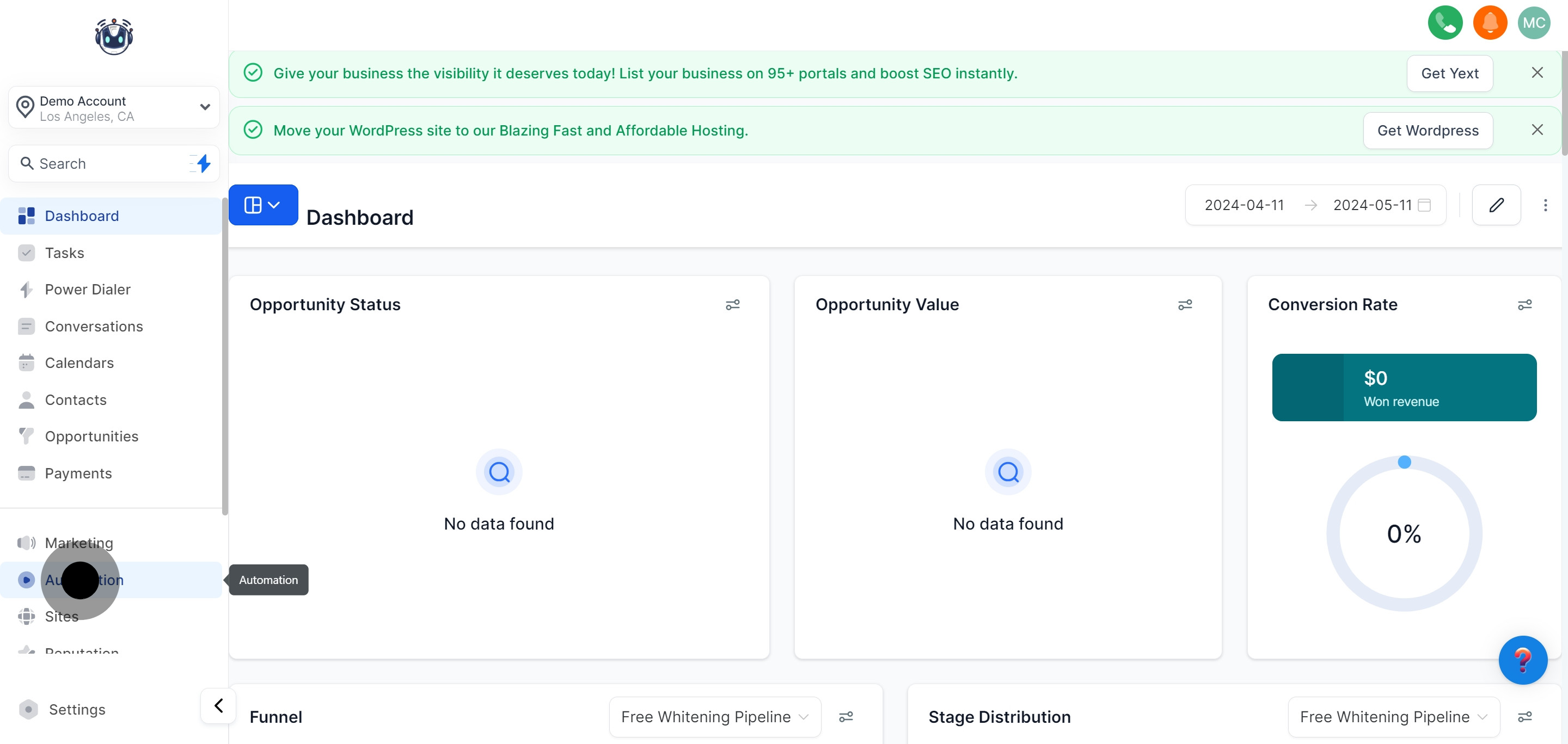1 Click on the element.