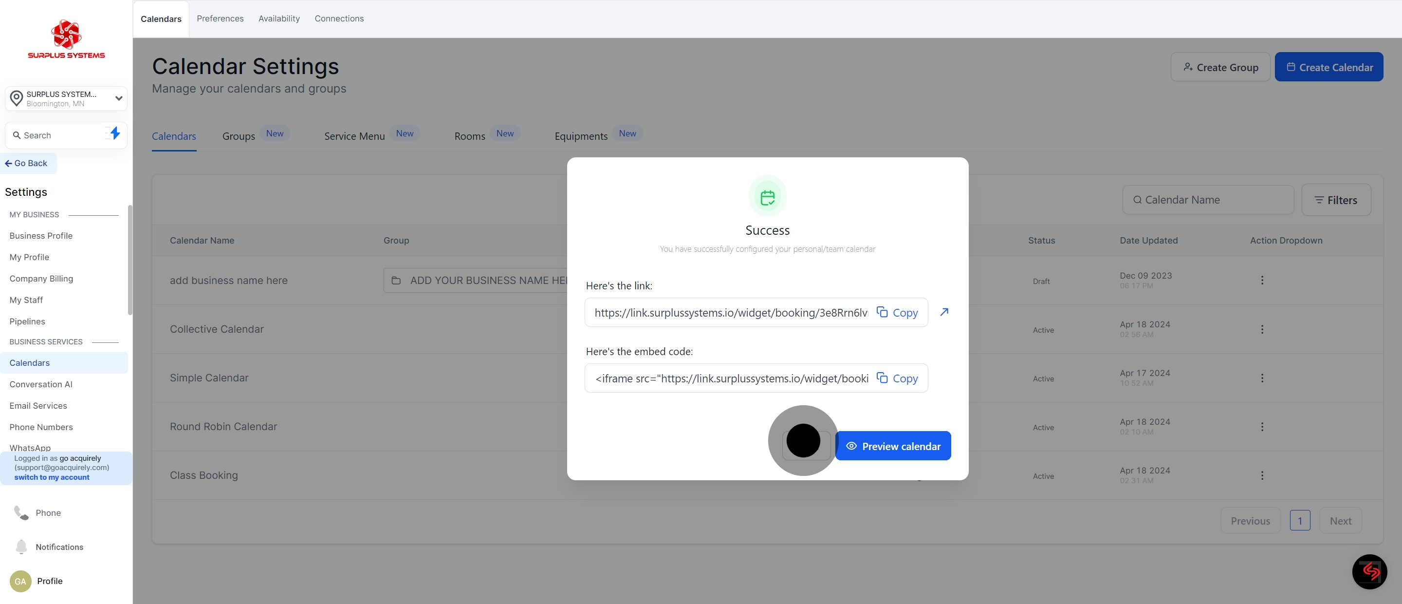 14 After, click on "Close".