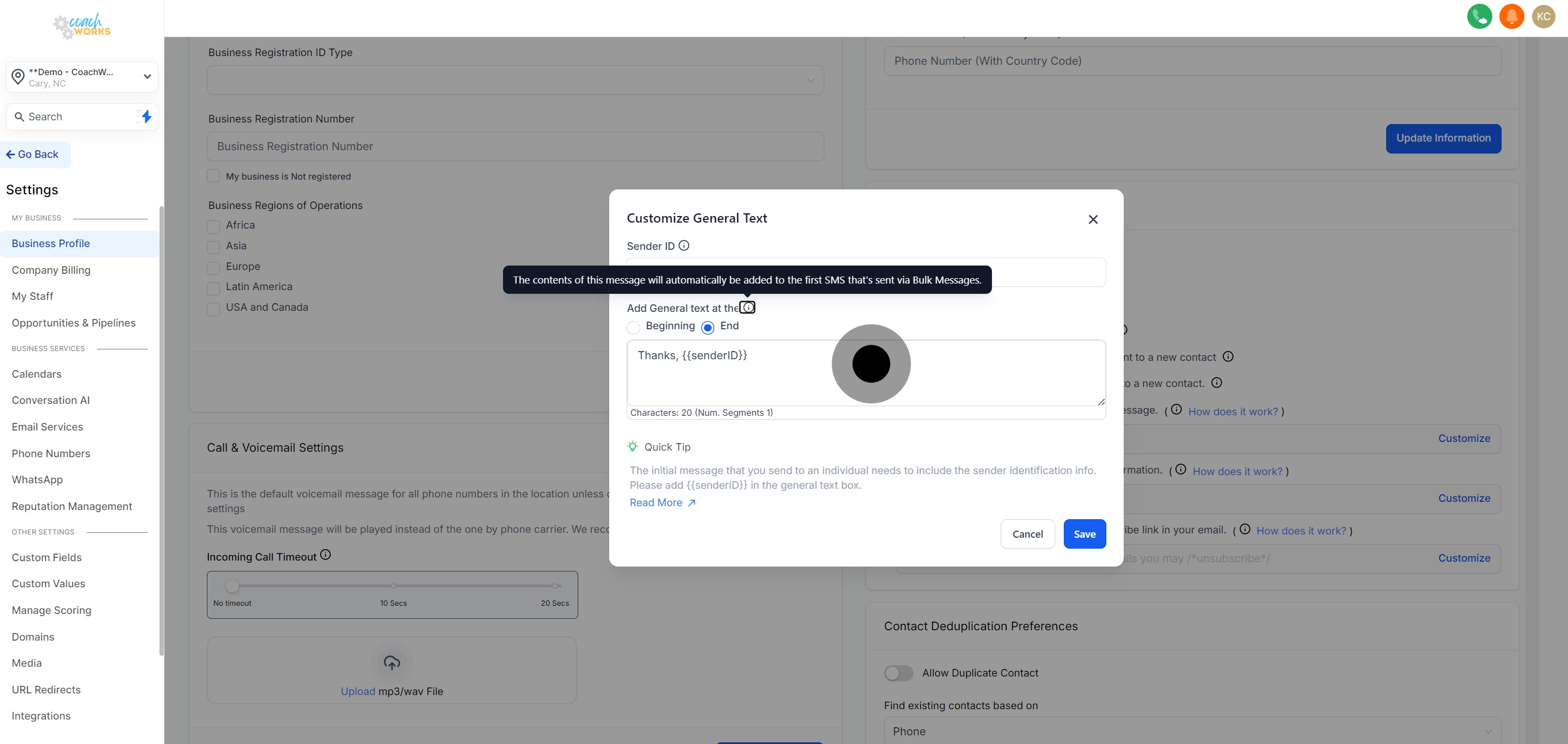 6 Click on the element.