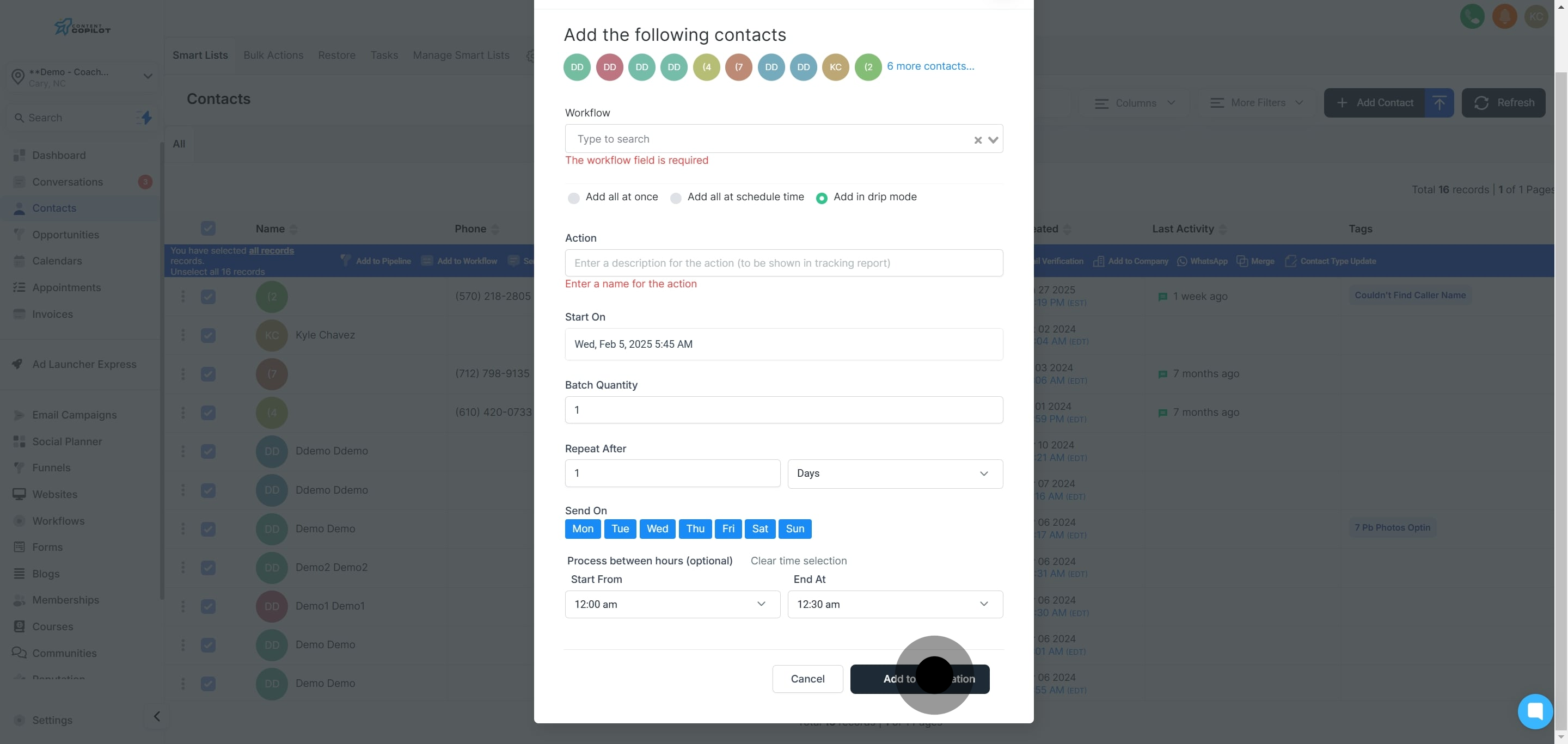 21 Click on "Cancel".
